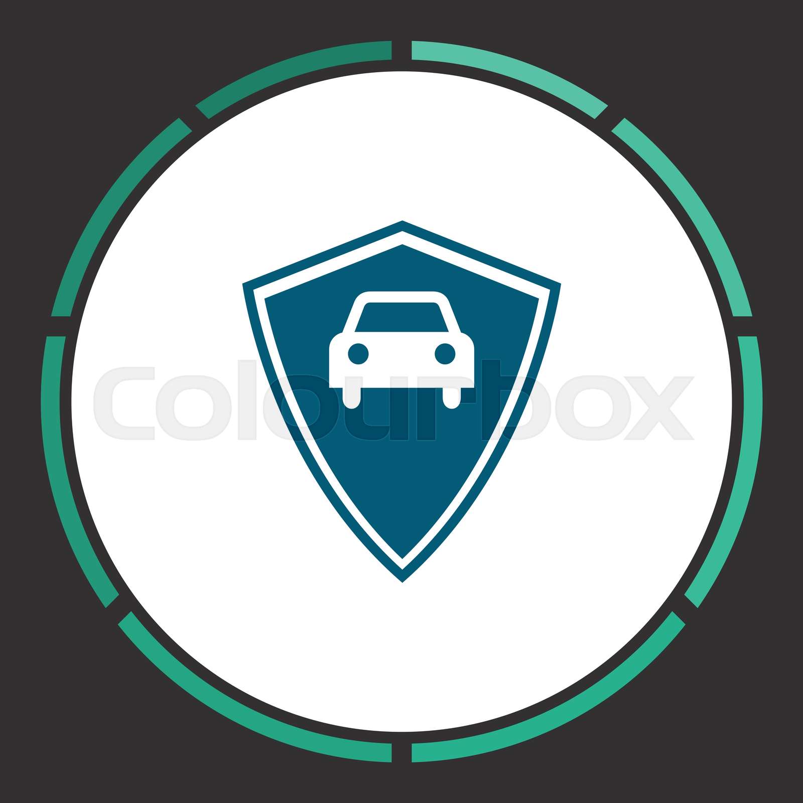 Car shield Icon Vector Stock vector Colourbox