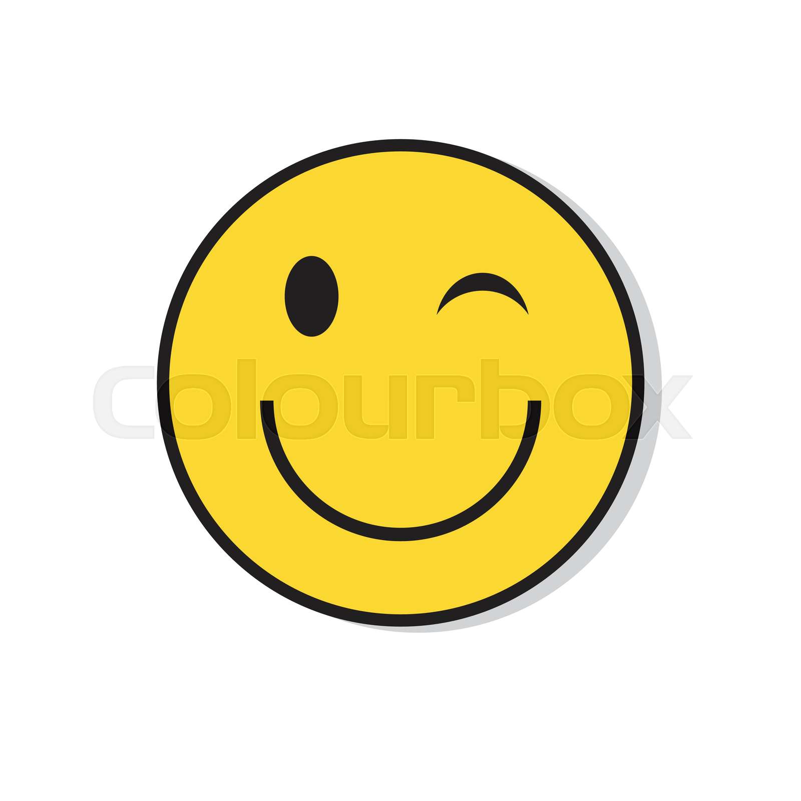 smiley, augenzwinkern, antlitz | Stock-Vektor | Colourbox