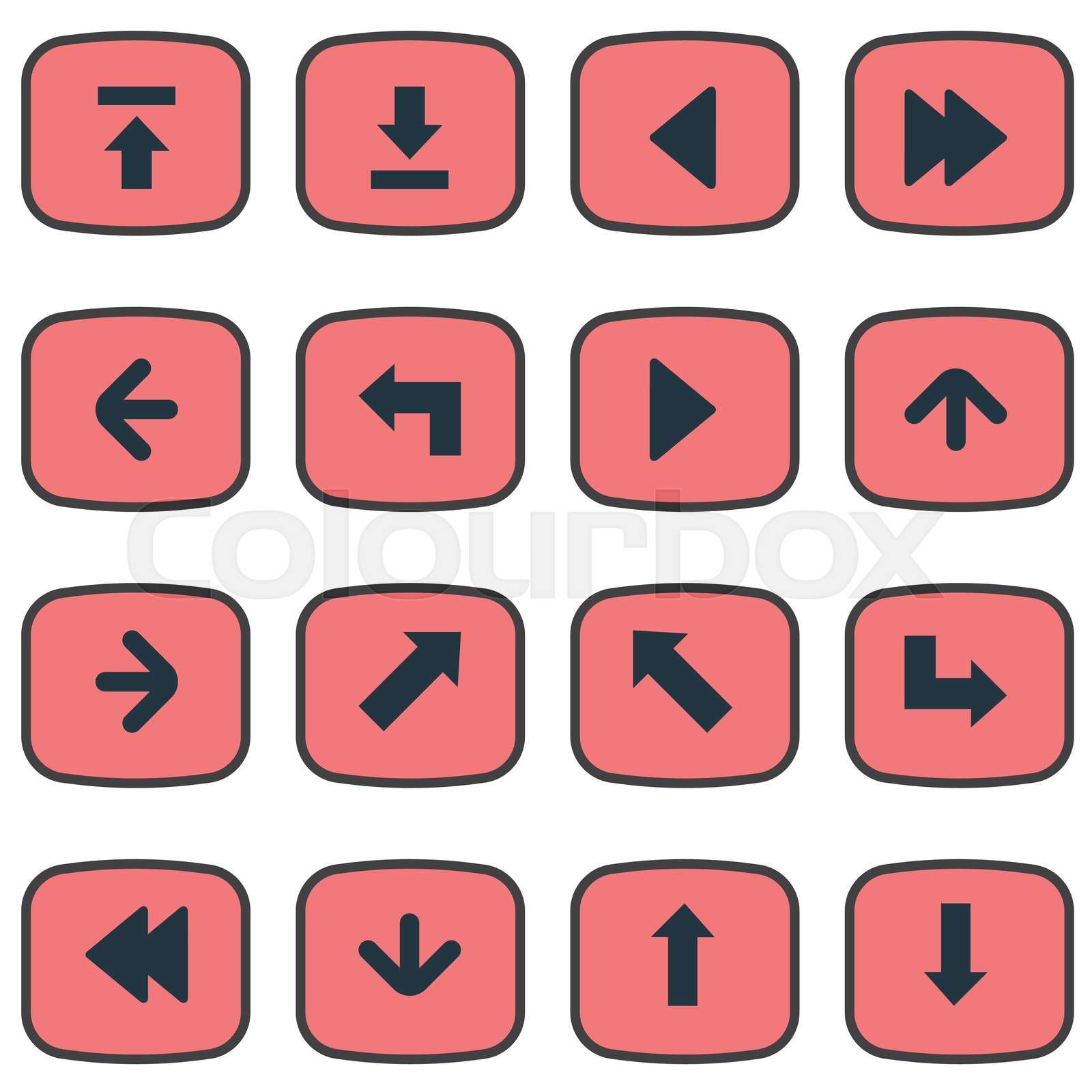 Vector Illustration Set Of Simple Indicator Icons. Elements Upward