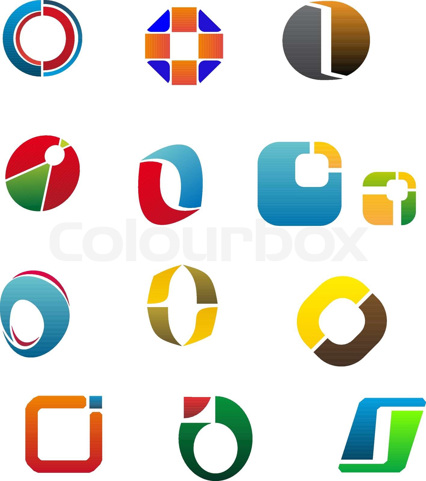 Set Of Alphabet Symbols And Elements Of Letter O | Stock vector | Colourbox