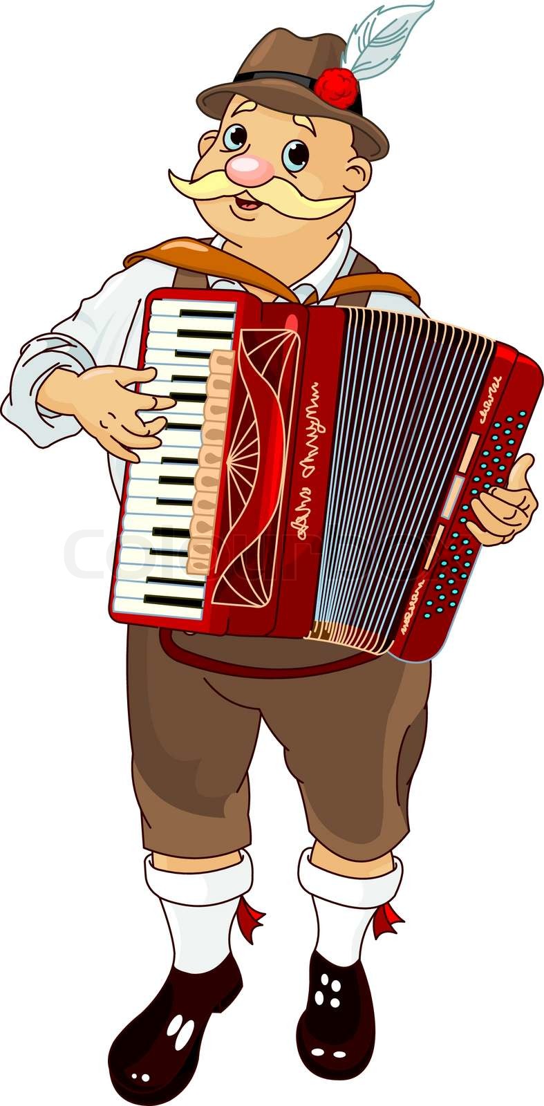 Oktoberfest Accordion Player Stock vector Colourbox