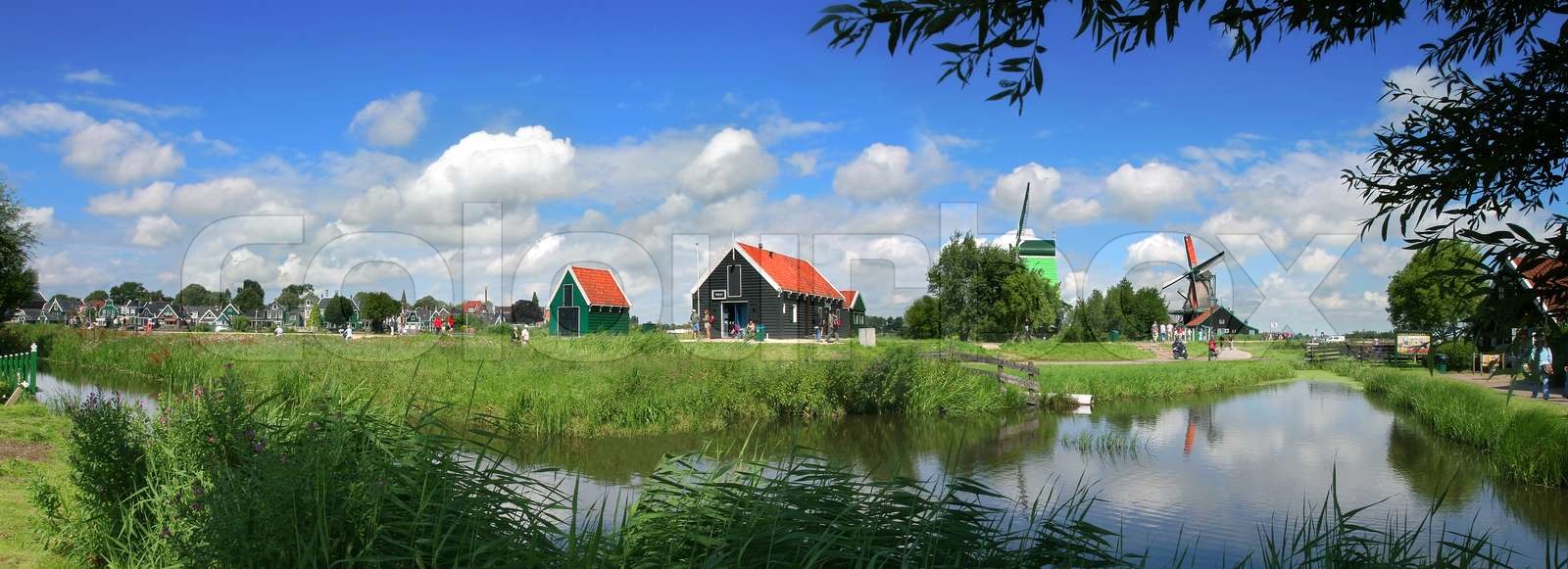 Zaanse Schans Famous Dutch Village Near Amsterdam Stock Image
