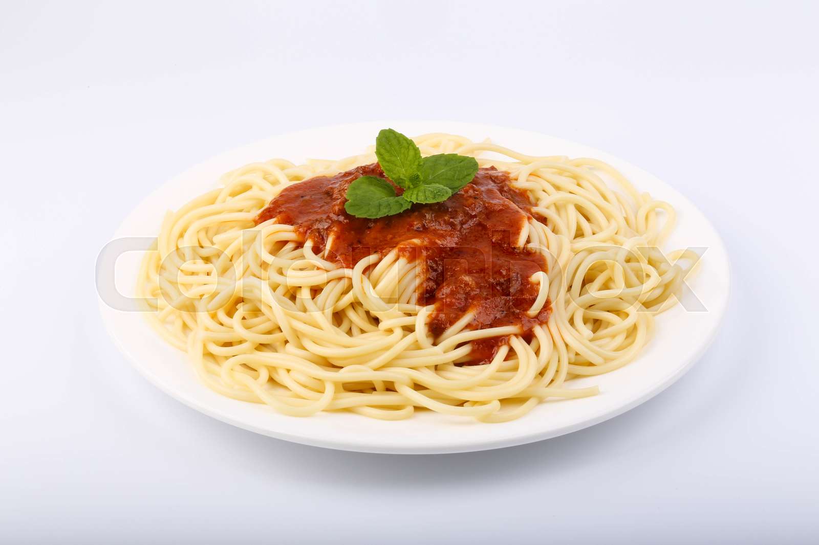 Spaghetti Noodles Isolated On White | Stock image | Colourbox