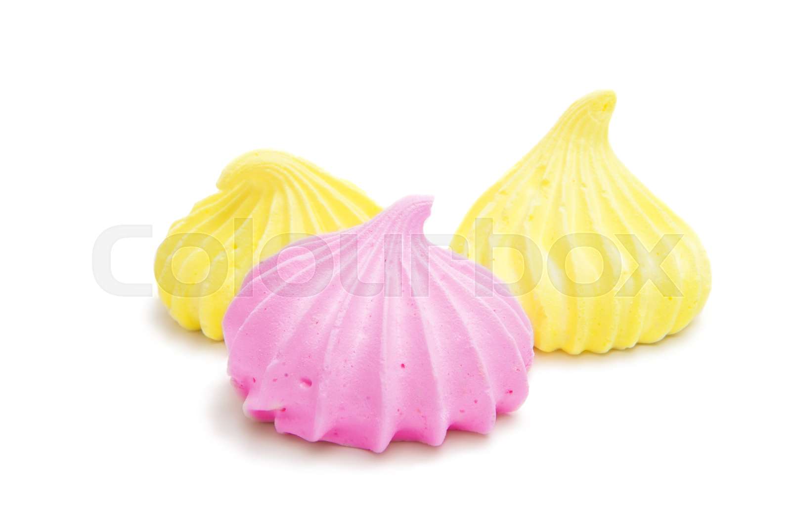 Meringue isolated Stock image Colourbox