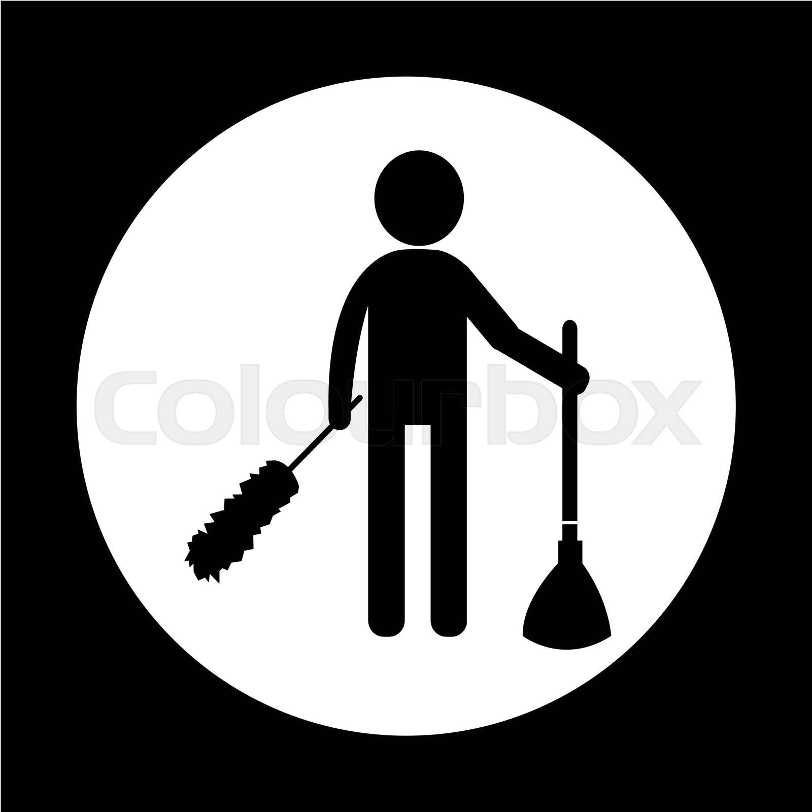Cleaner Man icon | Stock vector | Colourbox