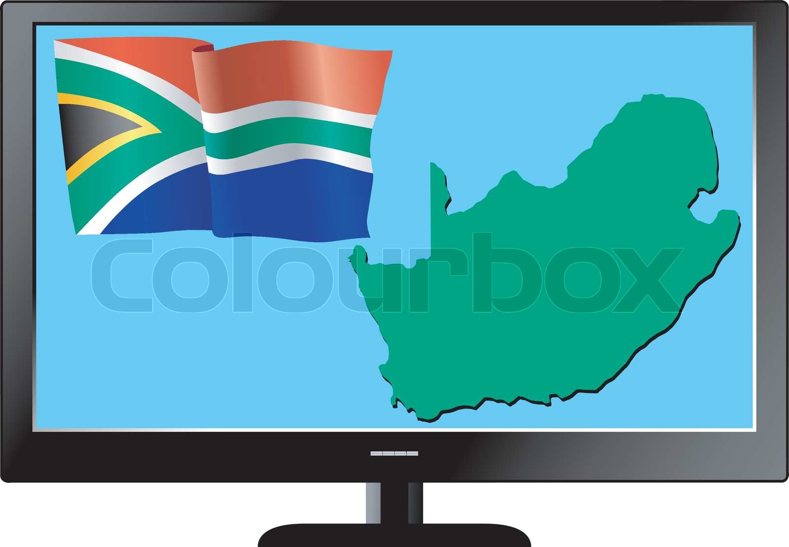 TV Of South Africa Stock Vector Colourbox
