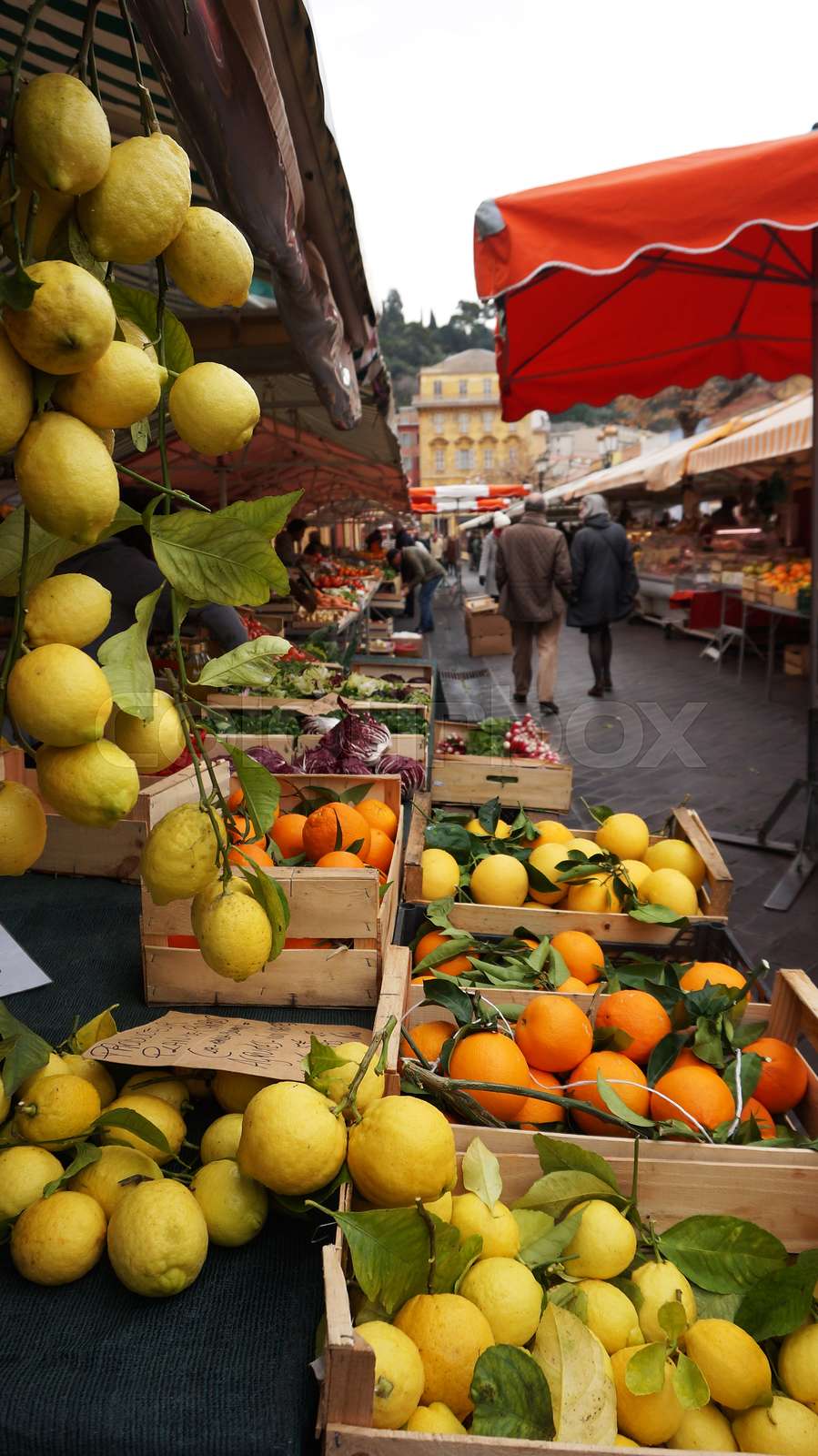 Colorful fresh vegetables market in France Stock image Colourbox