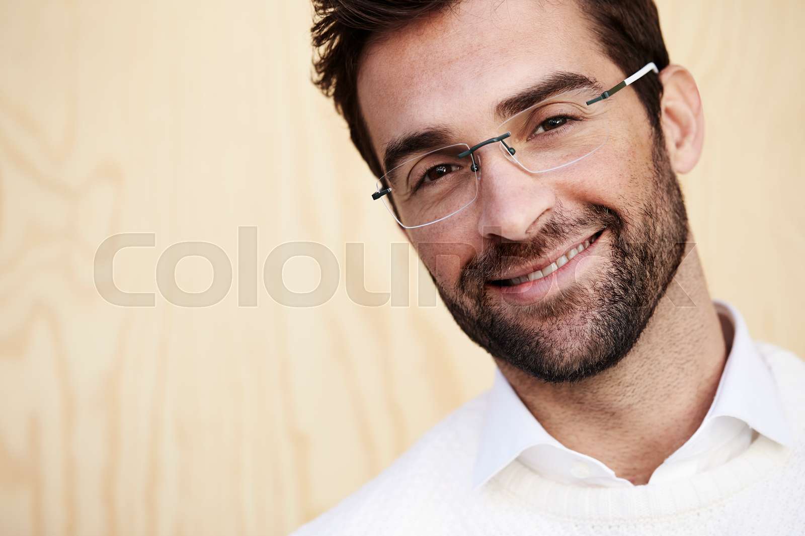 Smiling in glasses | Stock image | Colourbox