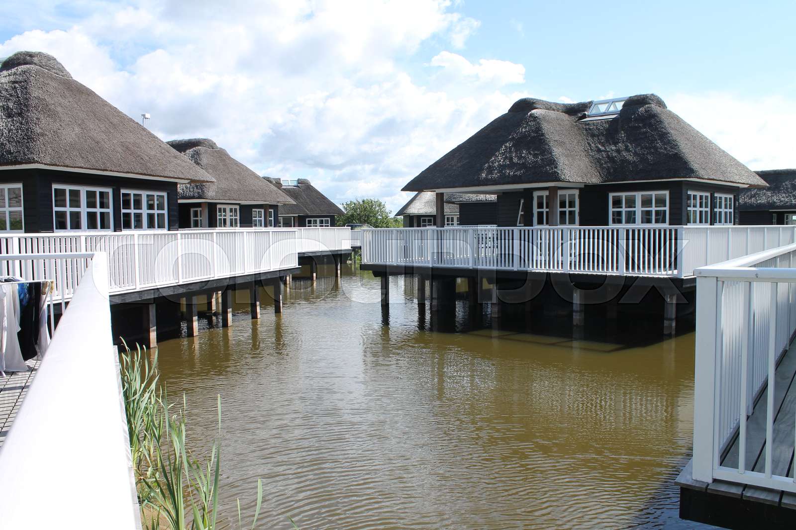 Fiskerhytter ved Blåvand Strand Feriepark | Stock foto | Colourbox