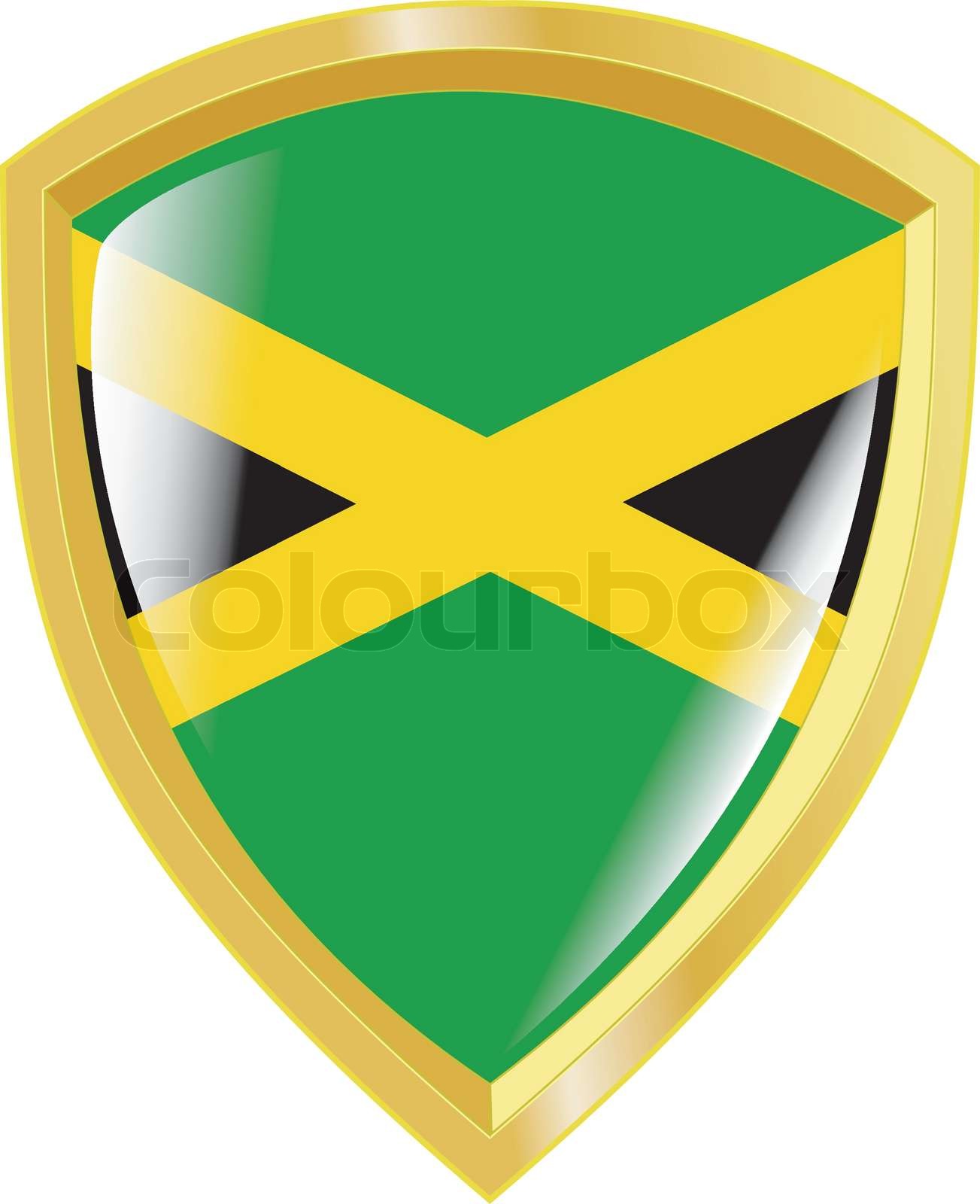 golden coat of arms of Jamaica Stock vector Colourbox