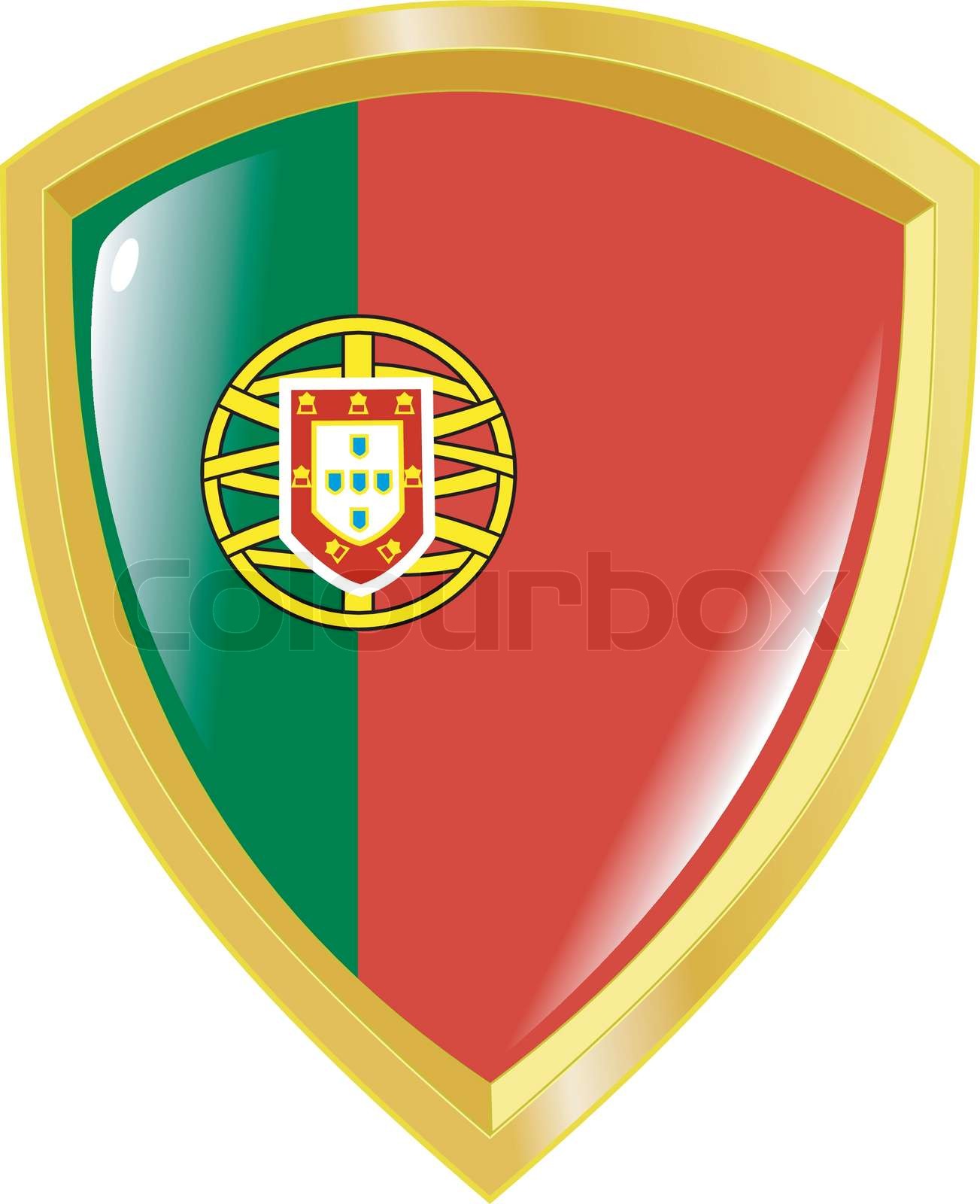 goldenen Wappen von Portugal StockVektor Colourbox