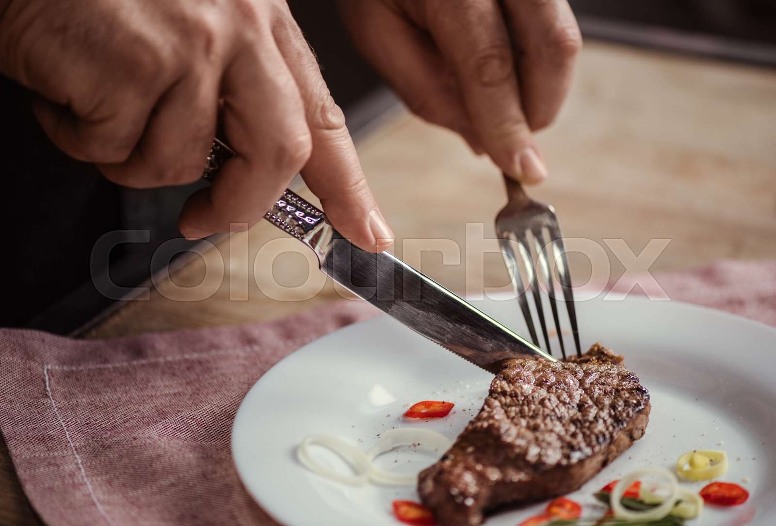 Man Eating Steak Stock Image Colourbox Man Eating Steak Stock Image Colourbox
