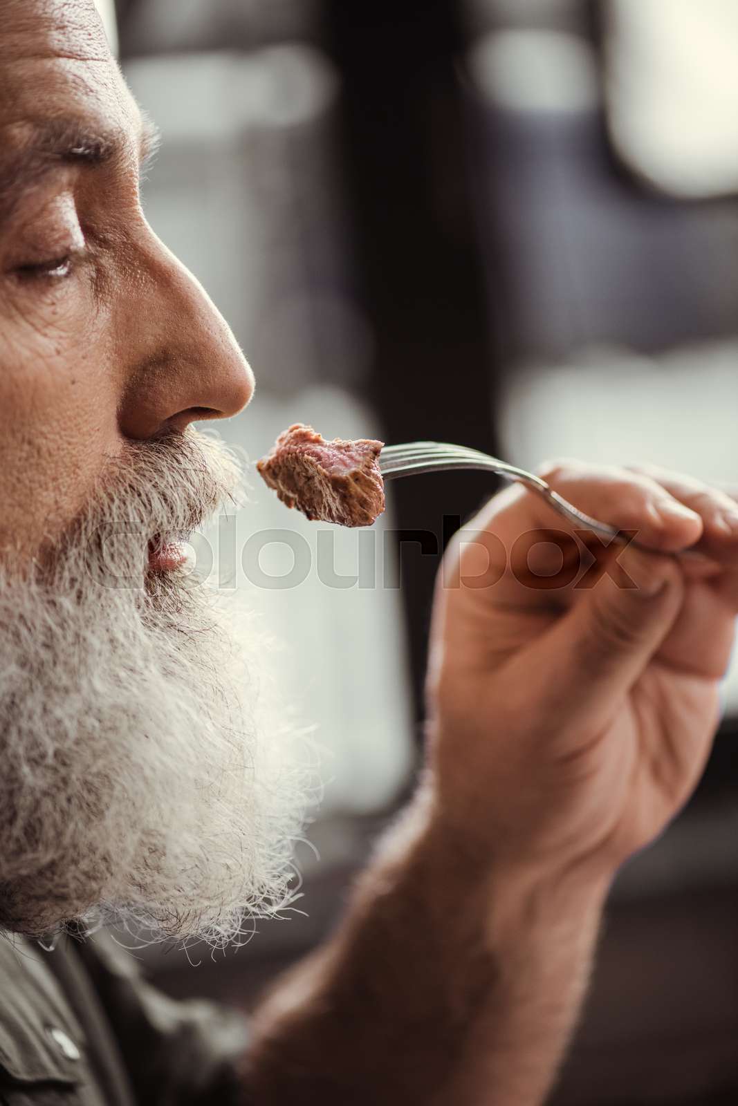 Man Eating Steak Stock Image Colourbox Man Eating Steak Stock Image Colourbox