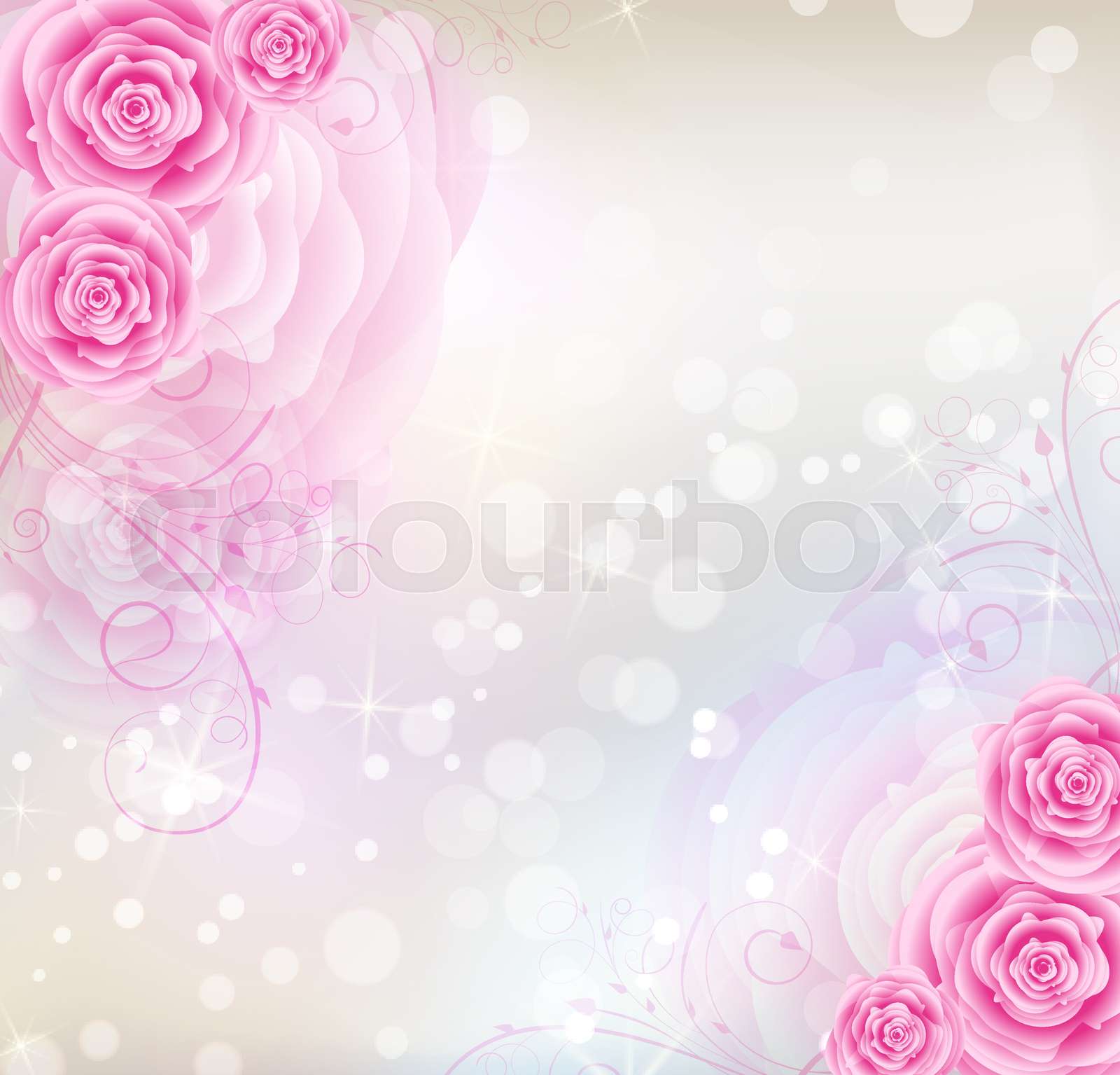 Pink roses background | Stock vector | Colourbox