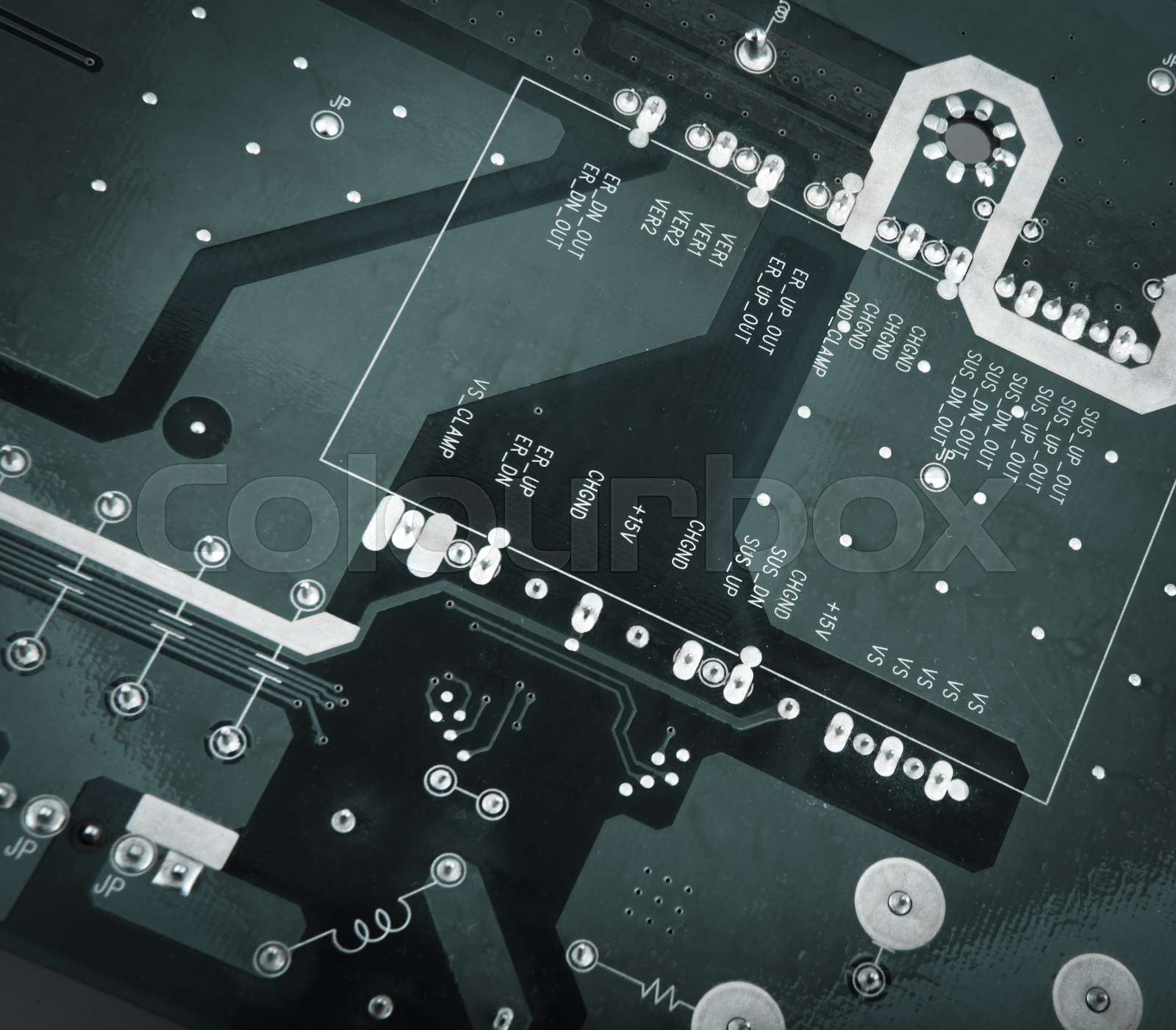 circuit board from the computer closeup | Stock image | Colourbox