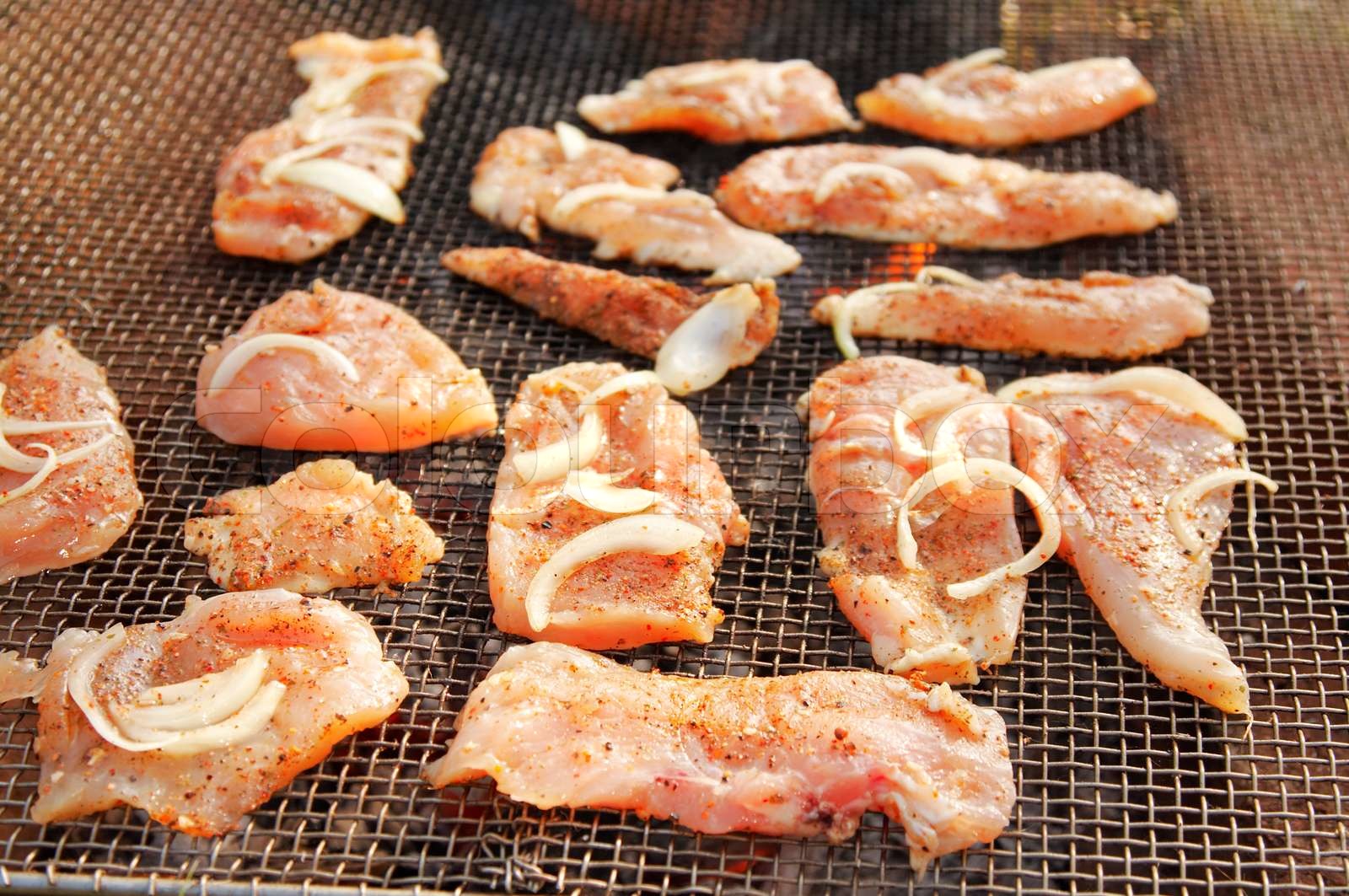 gegrilltes Hühnerfleisch Stock Bild Colourbox