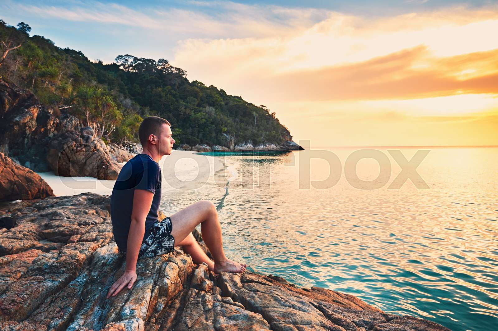 Alone on the beach | Stock image | Colourbox
