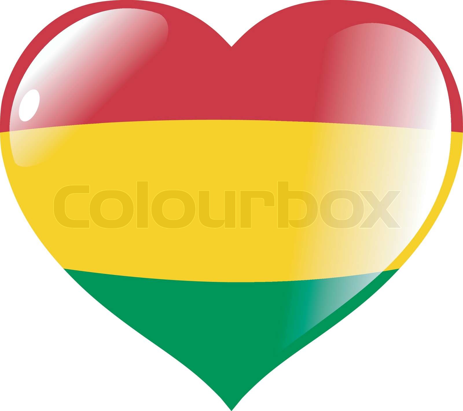 Bolivia in heart | Stock vector | Colourbox