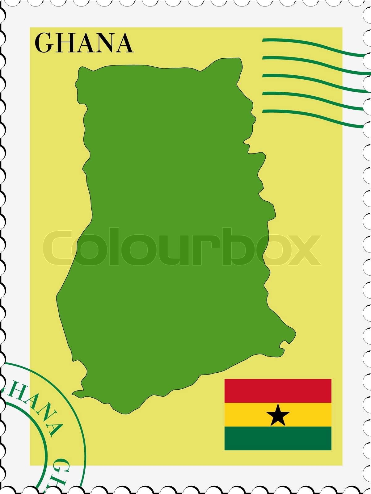 mail to/from Ghana Stock vector Colourbox