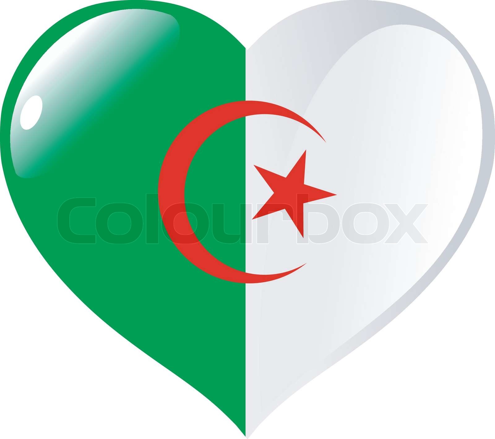 Algeria in heart | Stock vector | Colourbox