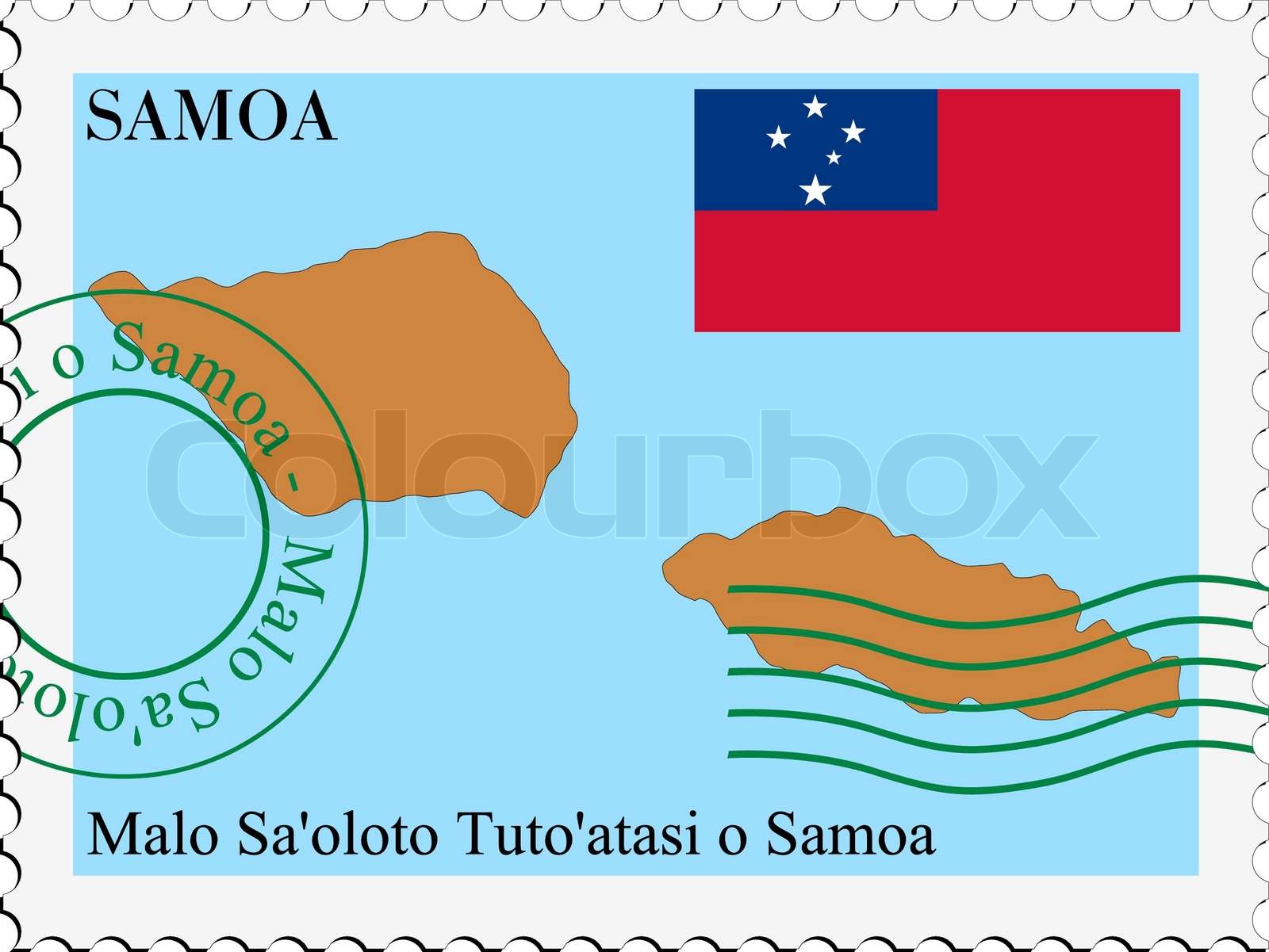 mail to/from Samoa | Stock vector | Colourbox