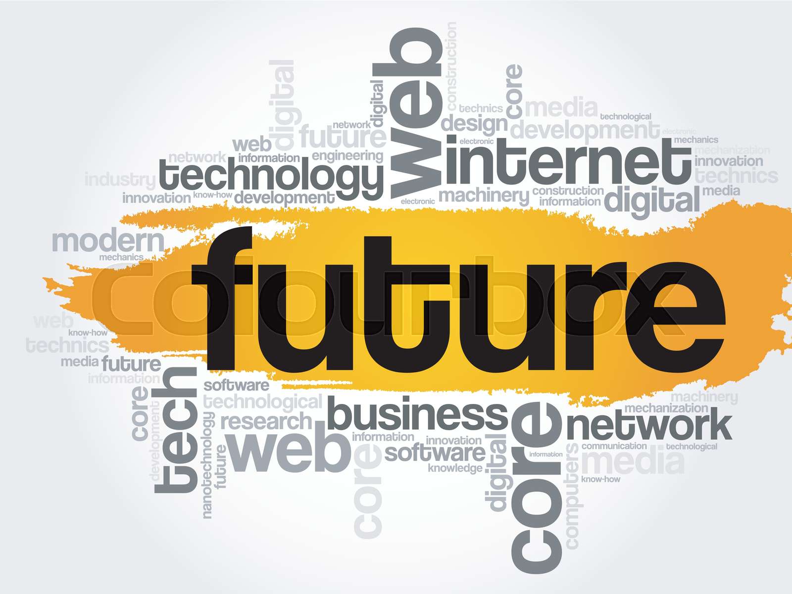 Future word cloud, technology concept Stock vector Colourbox