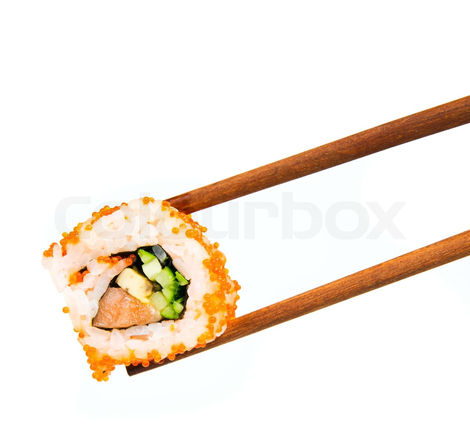 Japansk sushi ris , rå fisk og skaldyr | Stock foto | Colourbox