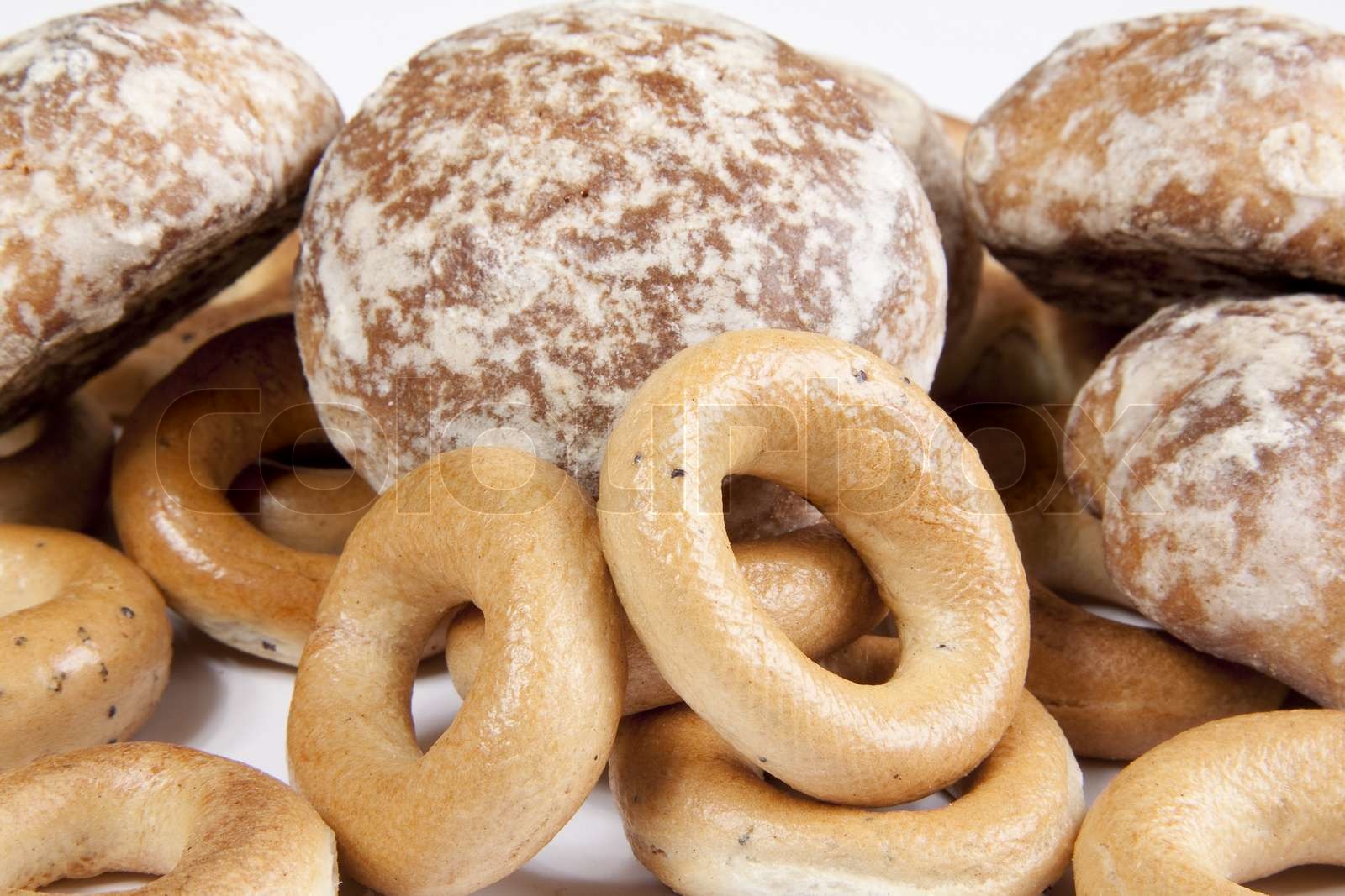 bagels and donuts Stock image Colourbox