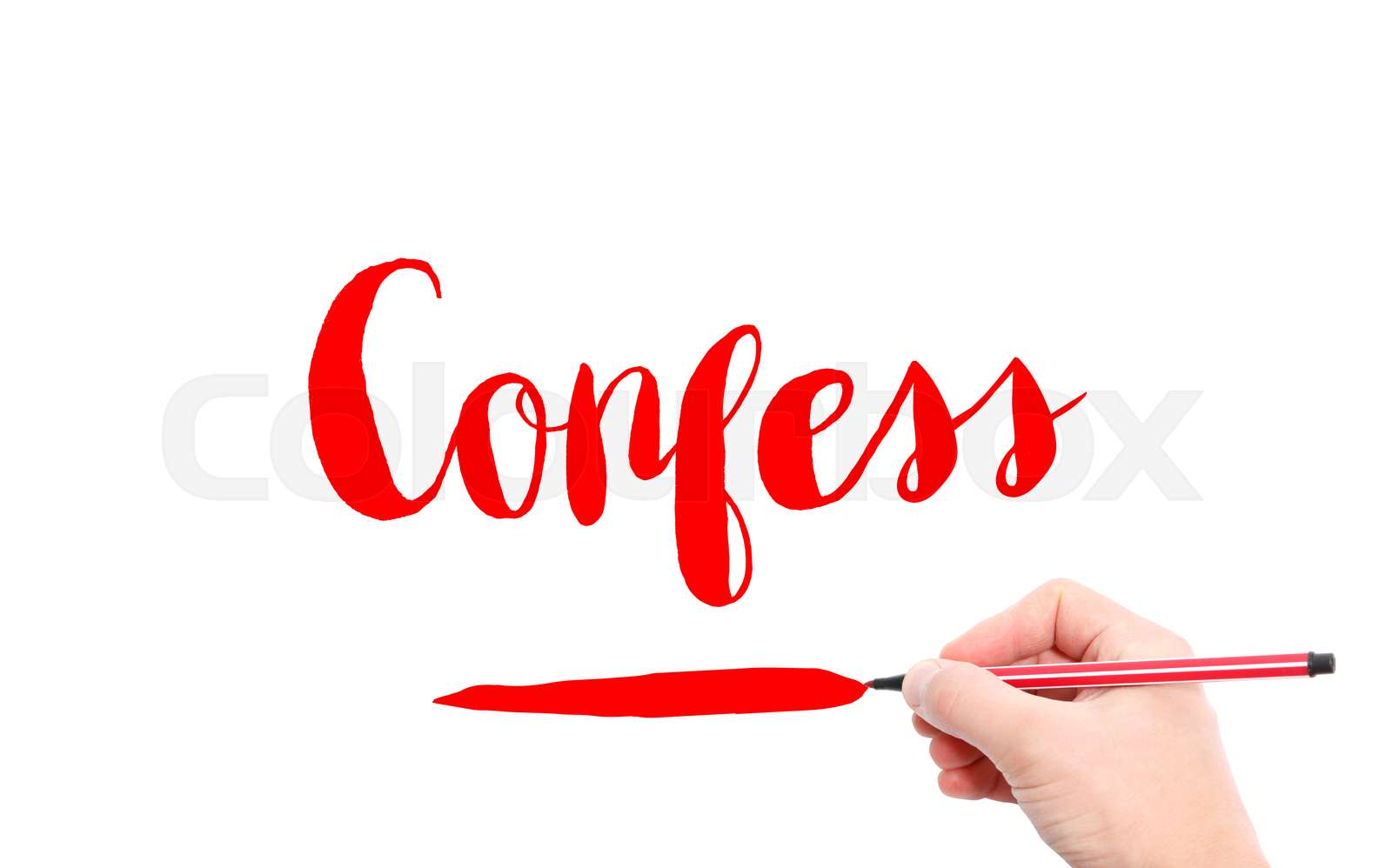 Confess Stock Image Colourbox