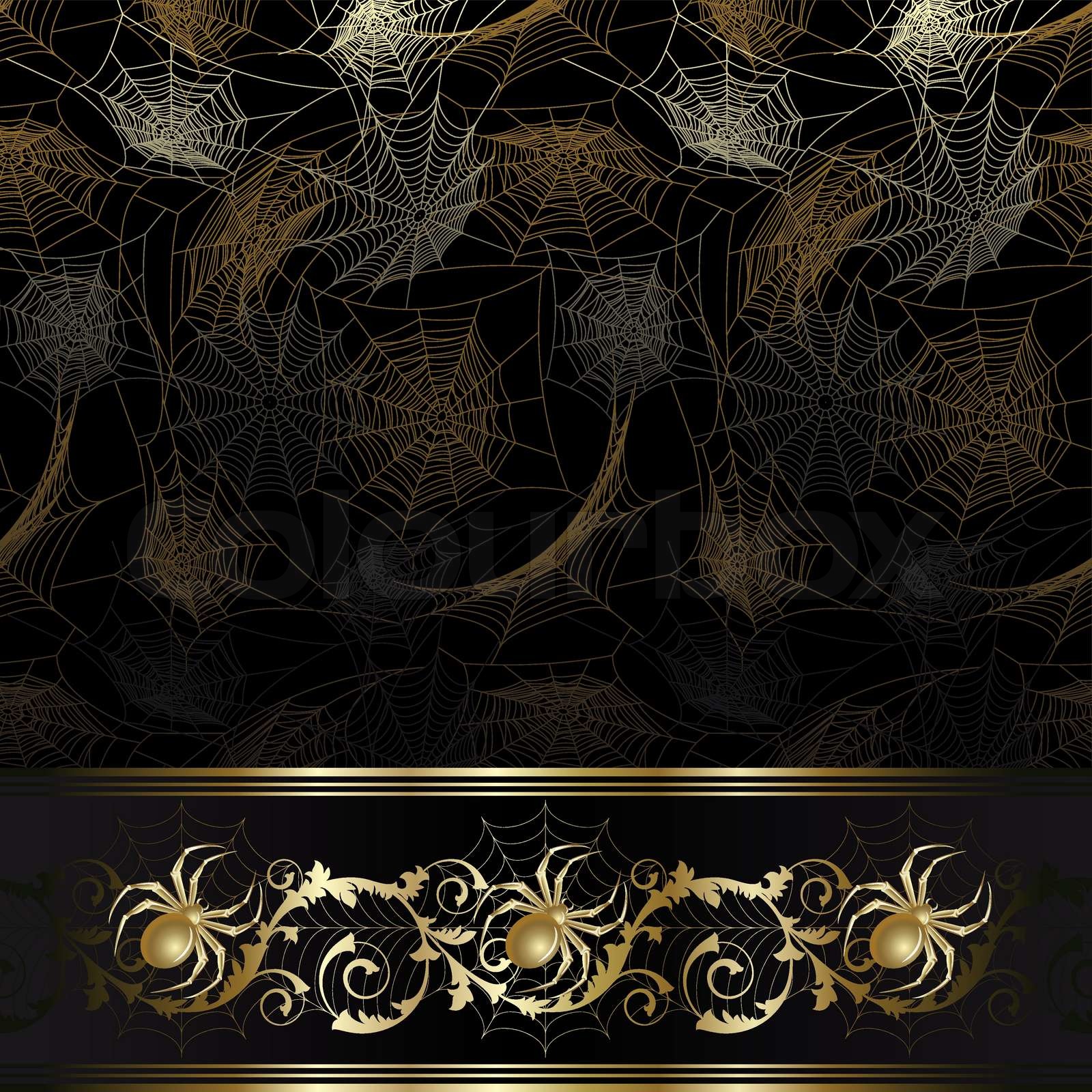 “Frame with spider” | Stock vector | Colourbox