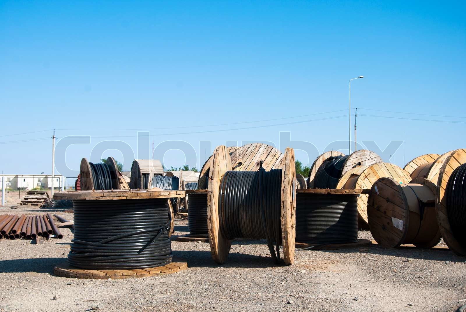 Cable storage in a warehouse | Stock image | Colourbox