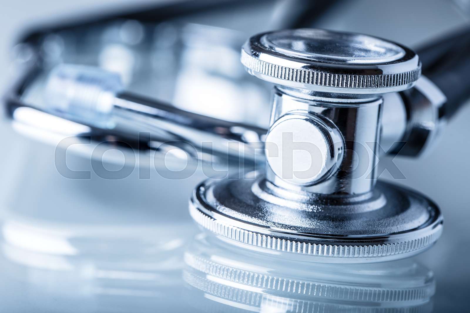 Stethoscope. Stethoscope for heart rate measurement Stock image