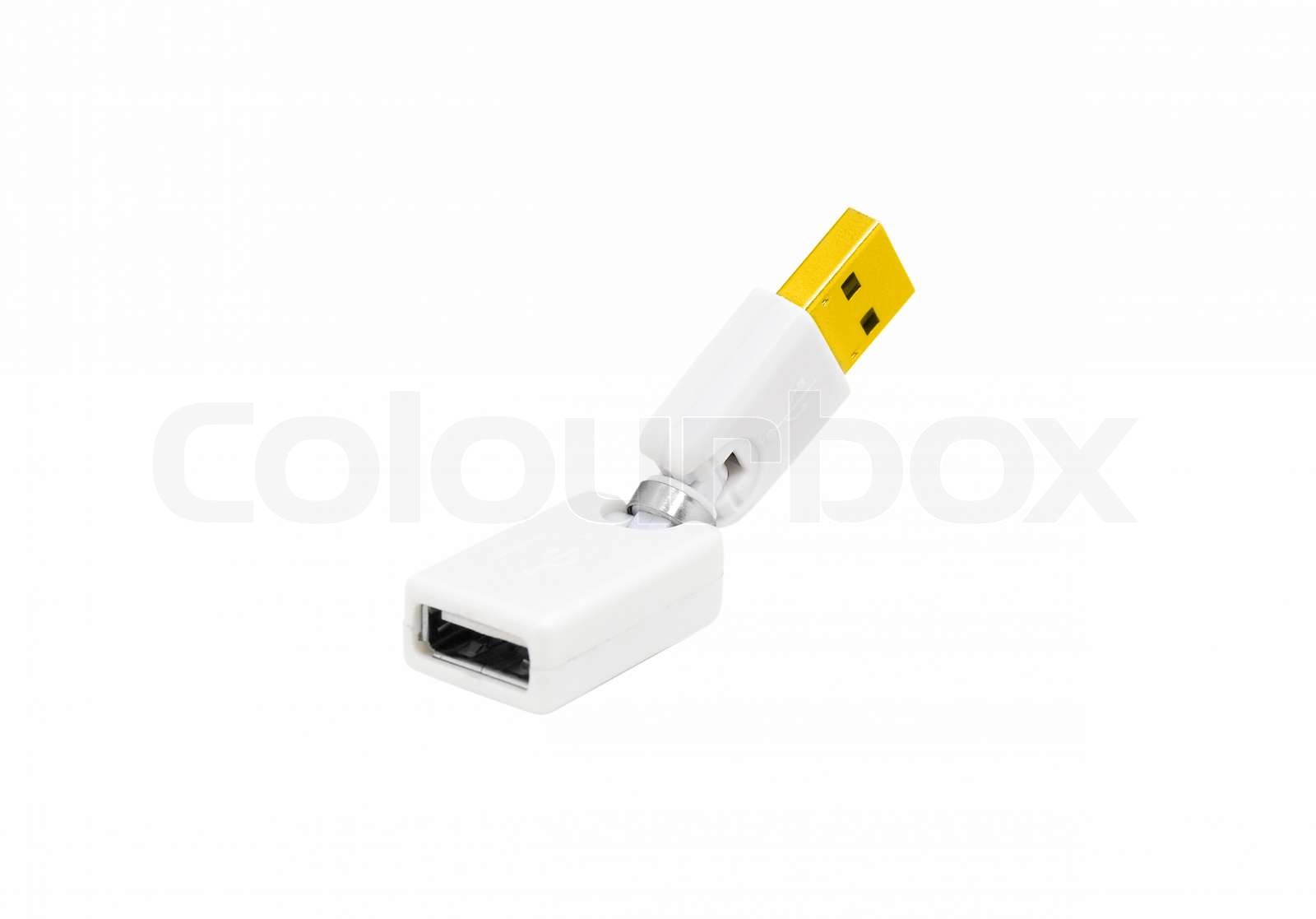USB adapter isolated on a white | Stock image | Colourbox