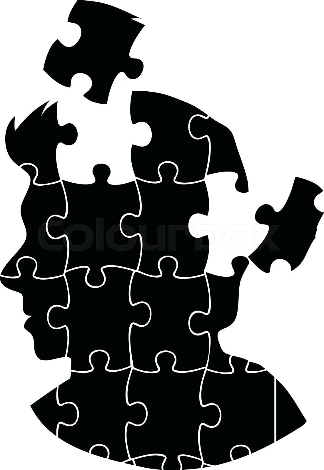 Jigsaw head Stock vector Colourbox