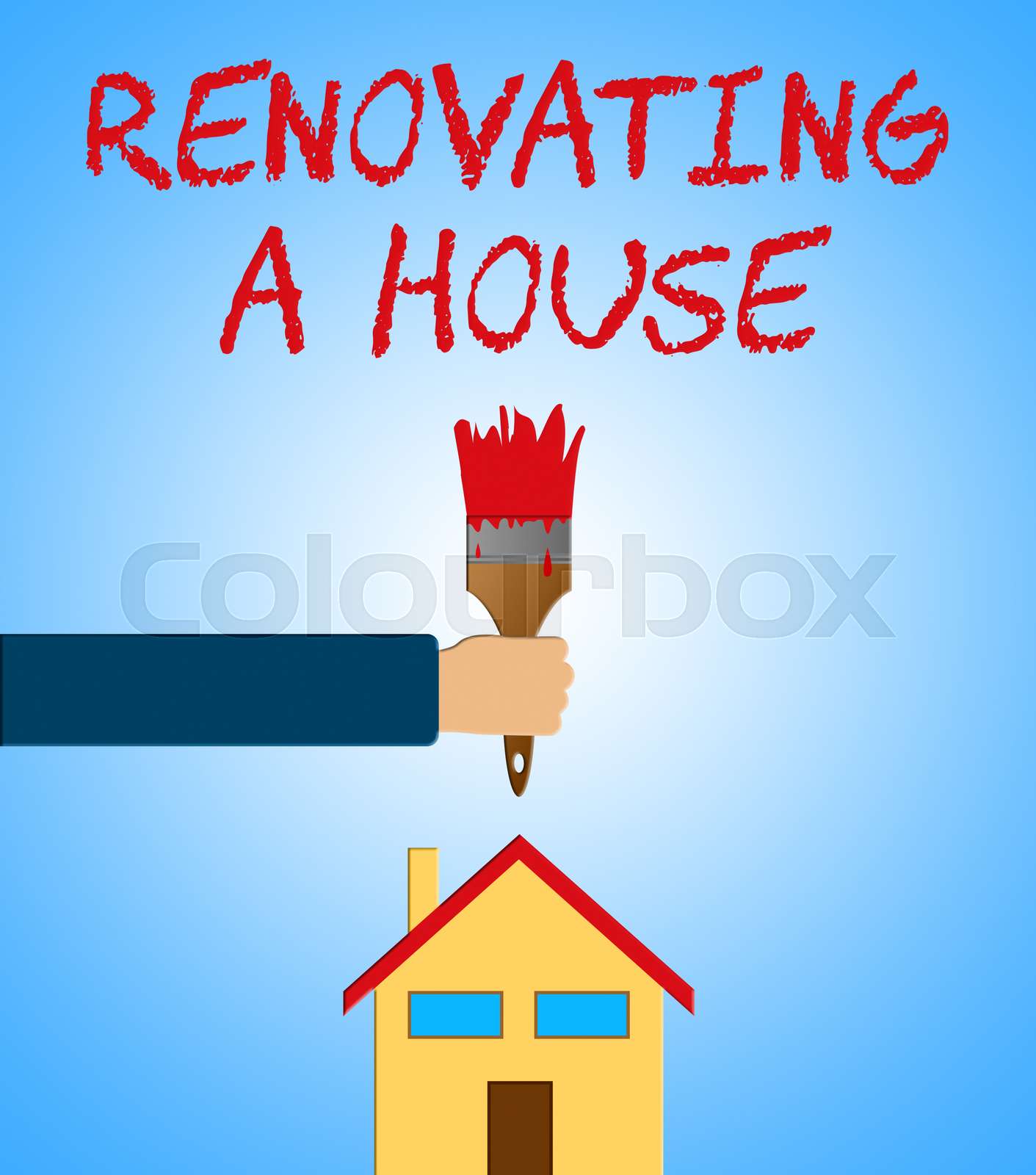 Renovating A House Meaning Home Renovation 3d Illustration Stock Renovating A House Meaning Home Renovation 3d Illustration Stock