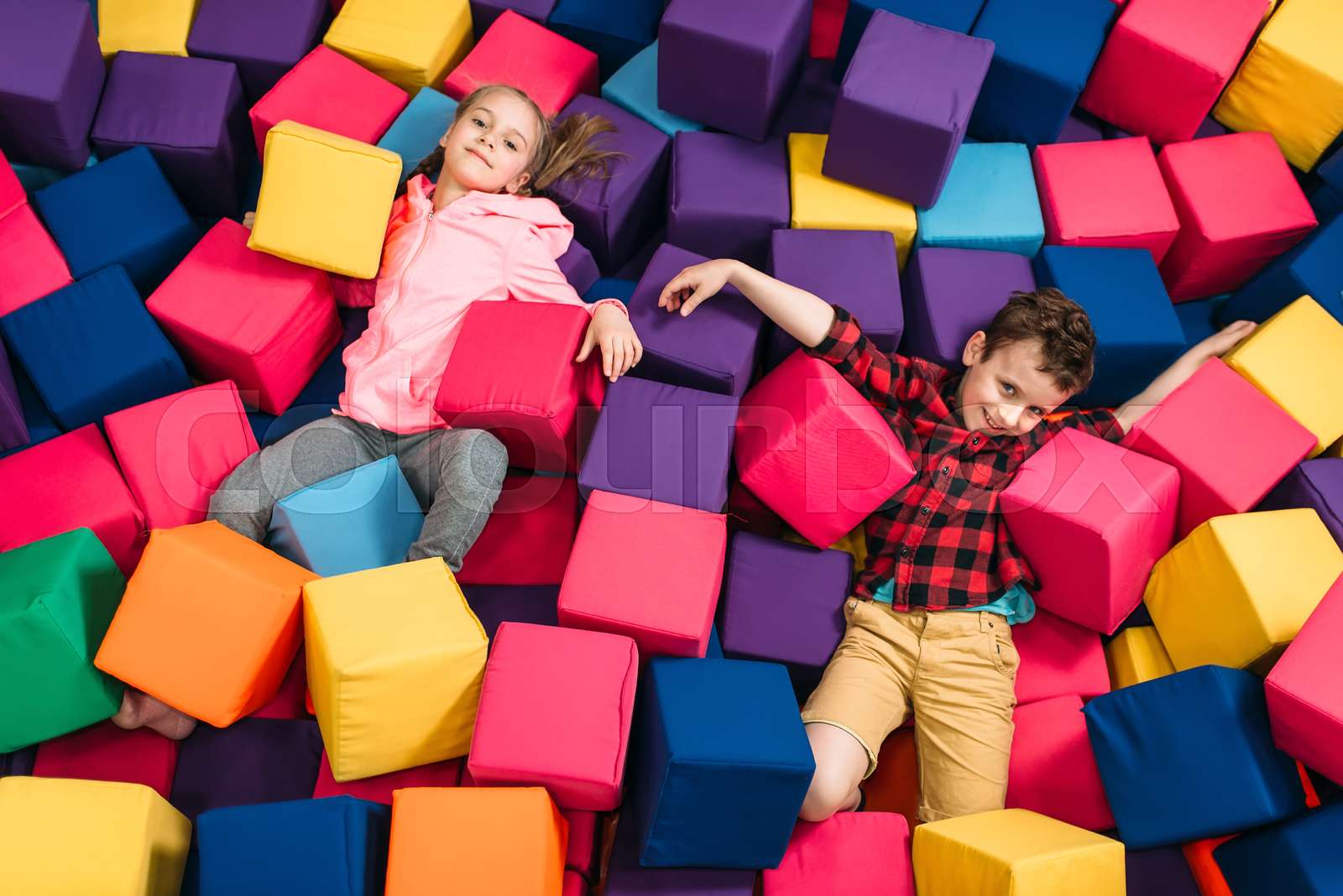 Kids play in child entertainment center | Stock image | Colourbox