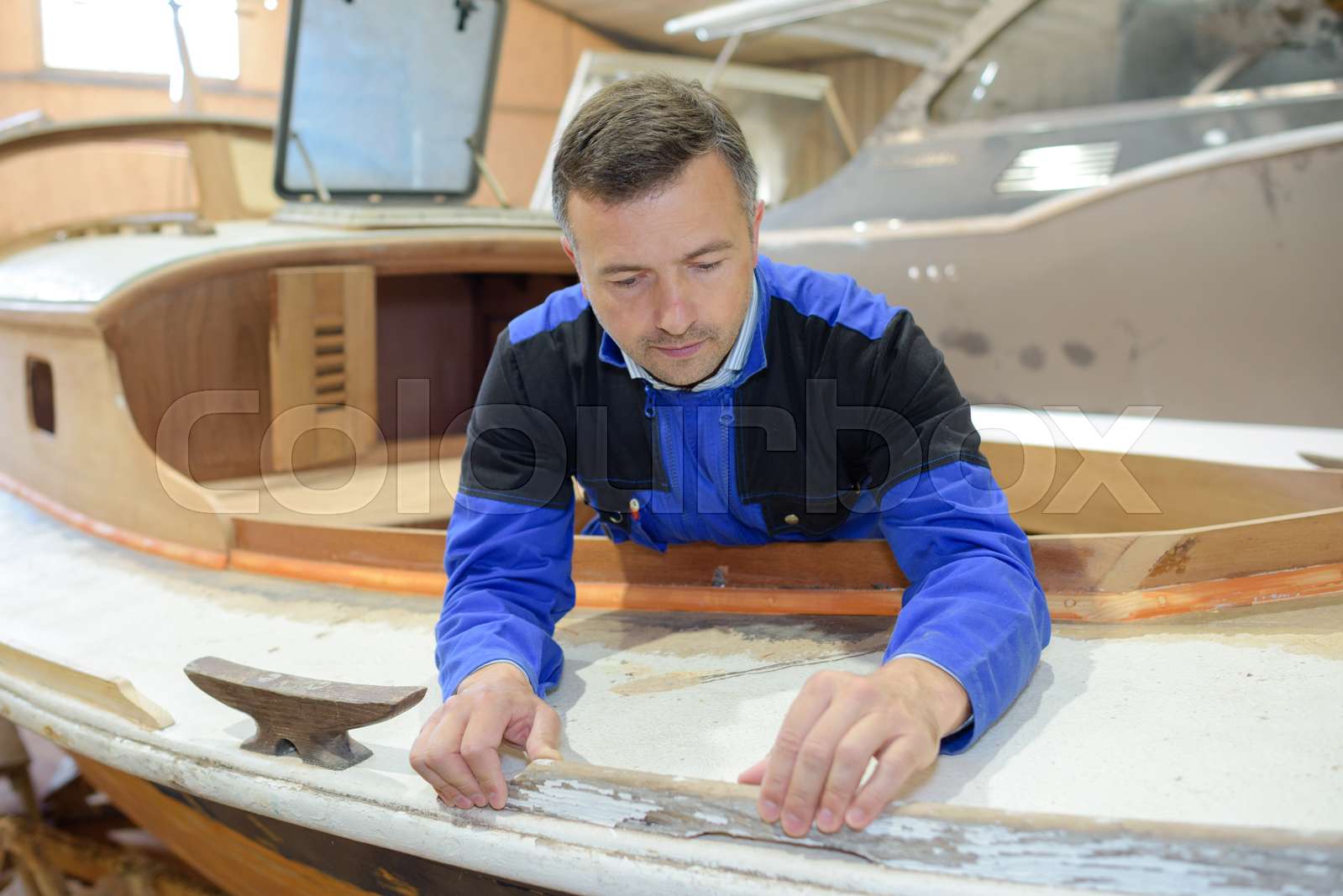 Boat Maker At Work Stock Image Colourbox boat-maker-at-work-stock-image-colourbox