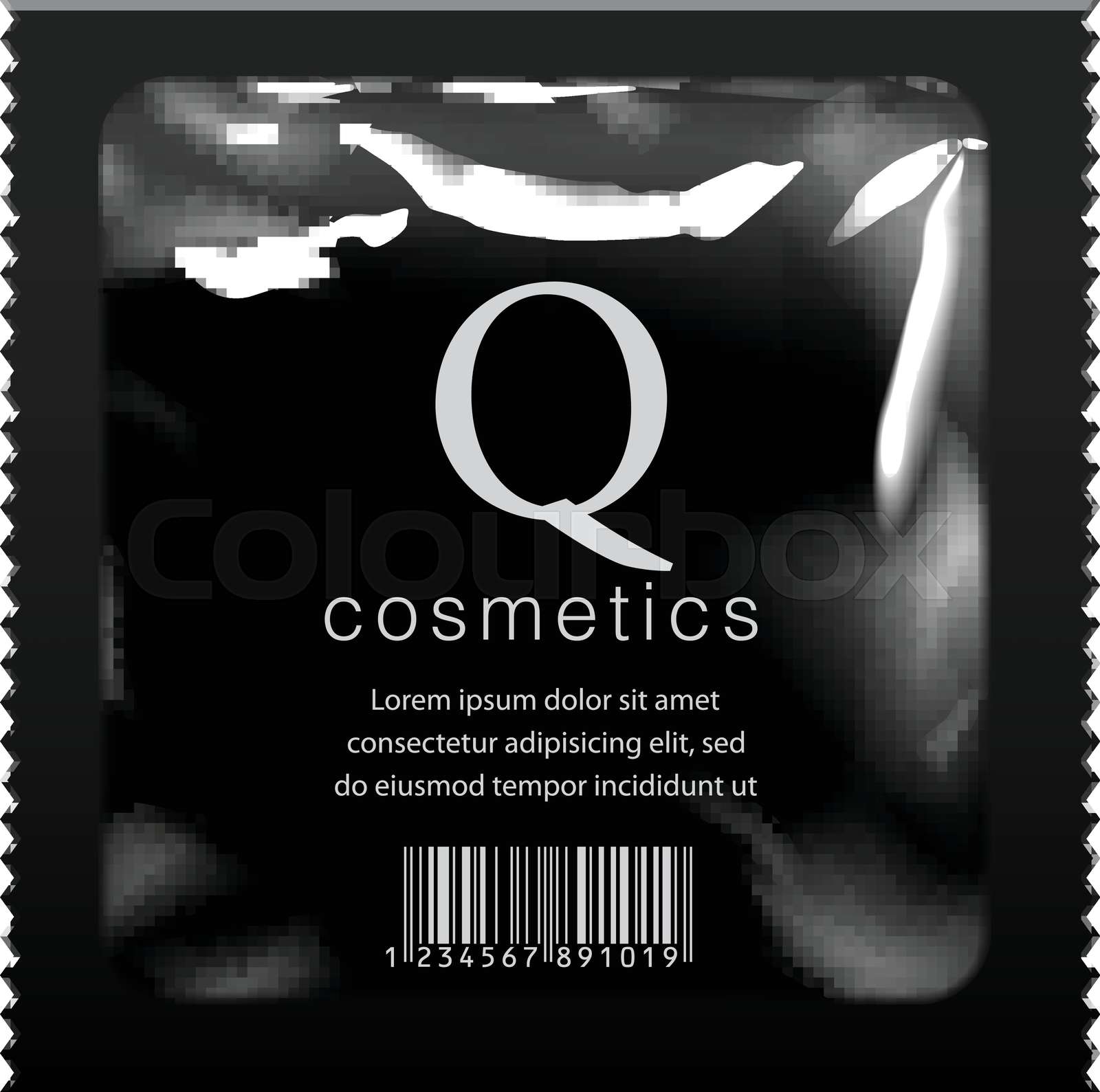 Realistic Black color template Packaging Foil | Stock vector | Colourbox