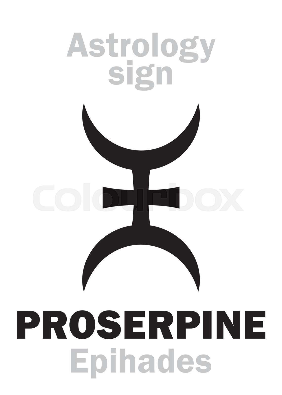 Astrology: planet PROSERPINE | Stock vector | Colourbox