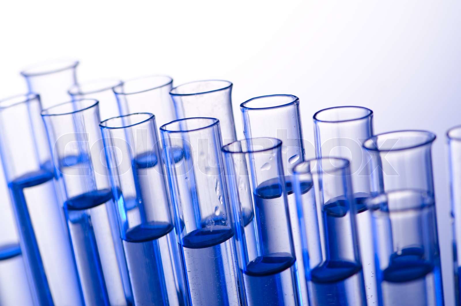 Kemisk laboratorium med glasrør | Stock foto | Colourbox