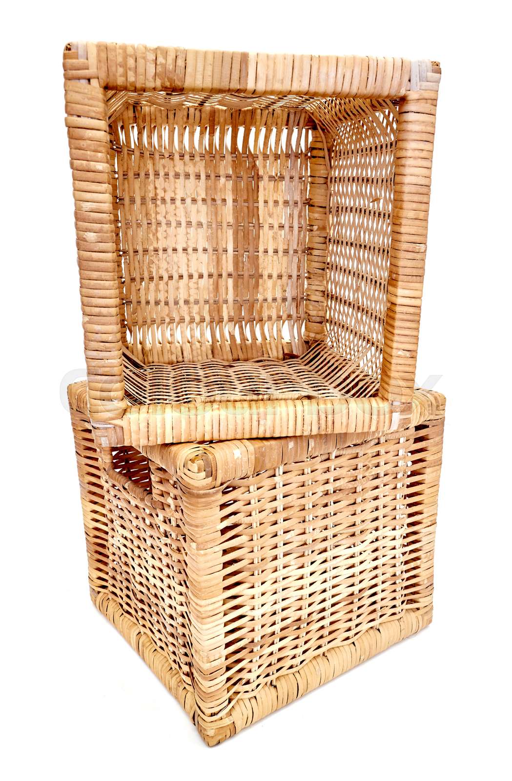 Cane Basket Stock image Colourbox