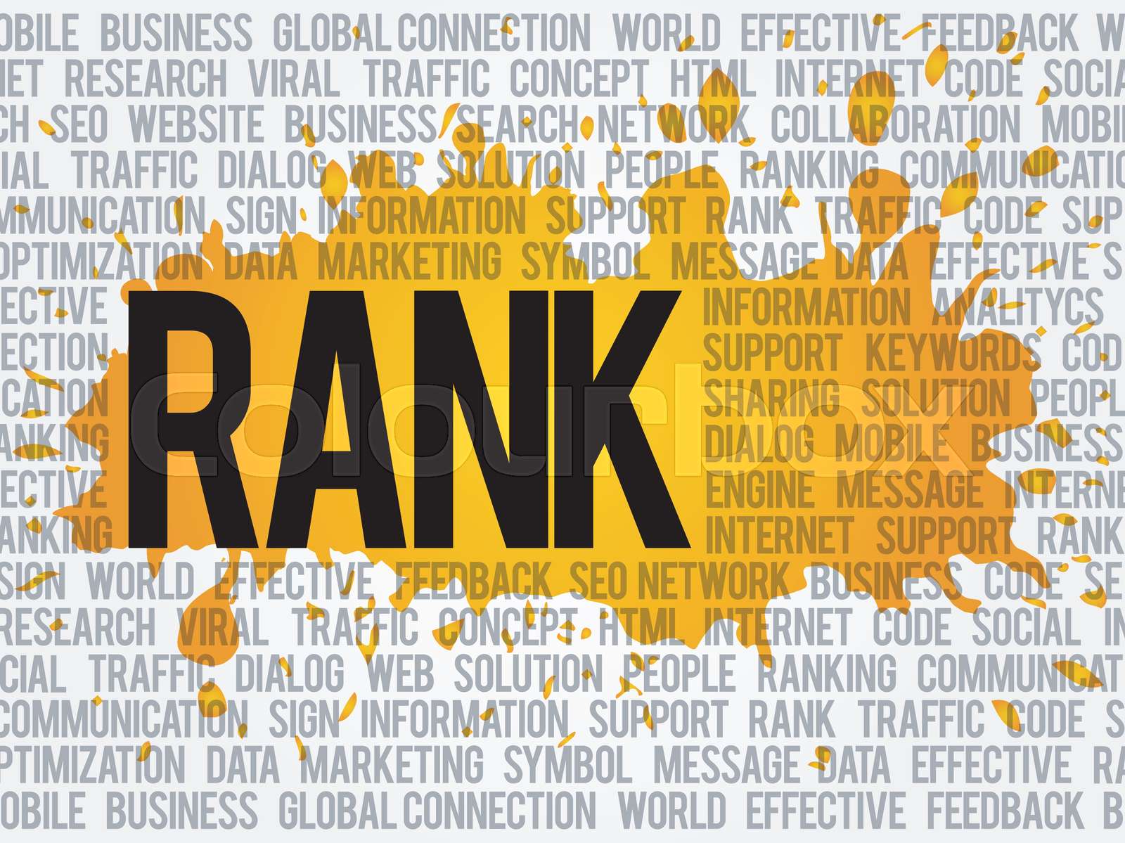 Rank Word Cloud Business Concept Stock Vector Colourbox