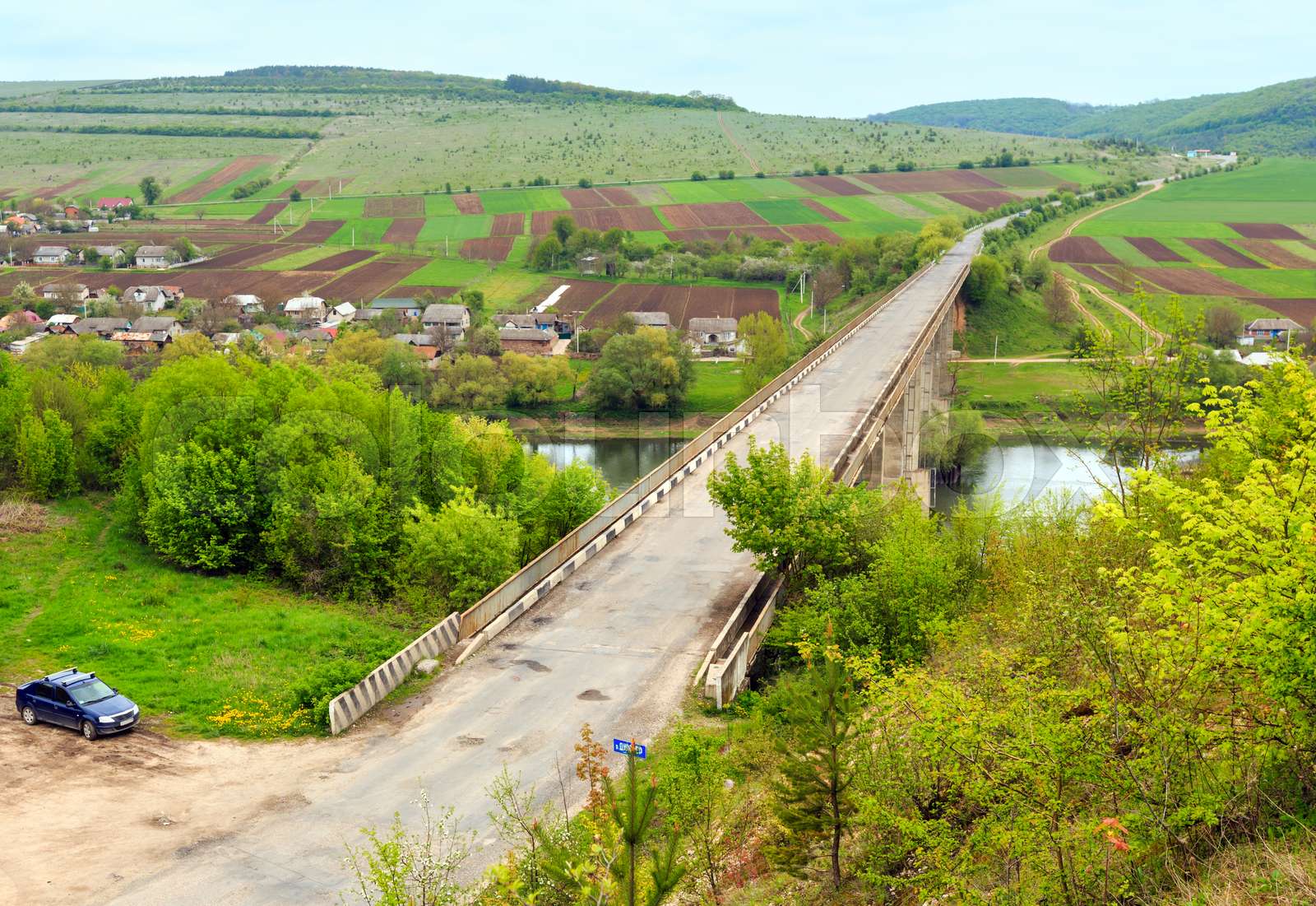 Bridge over Dnister river, Ukraine | Stock image | Colourbox