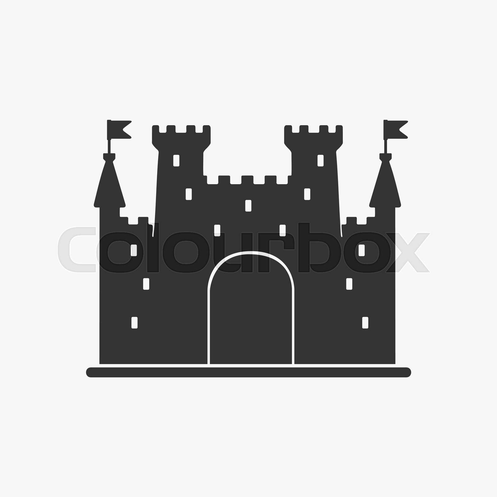 Icon Castle Vector Silhouette | Stock vector | Colourbox