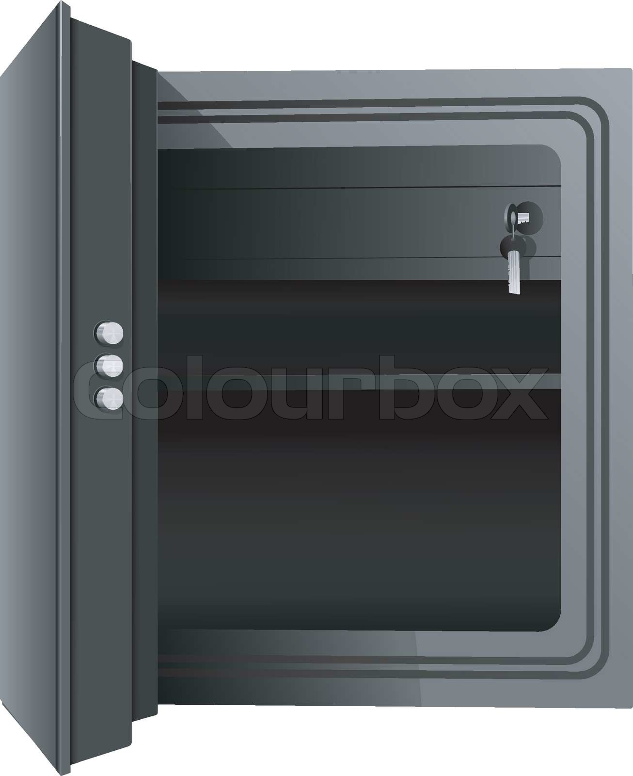 Open Safe Vector Open the safe. Vector | Stock vector | Colourbox