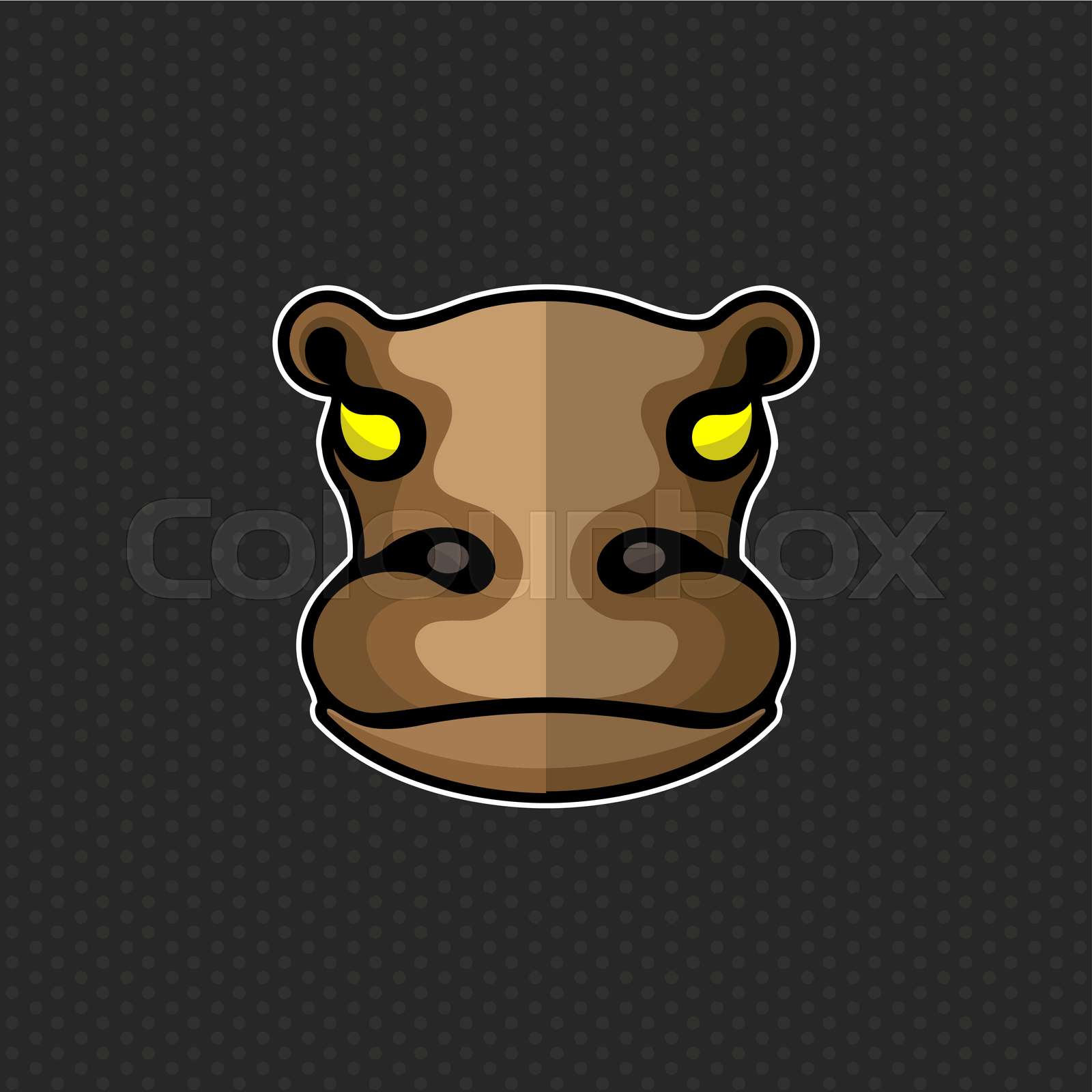 hippo logo design template ,hippo head icon Vector illustration | Stock ...