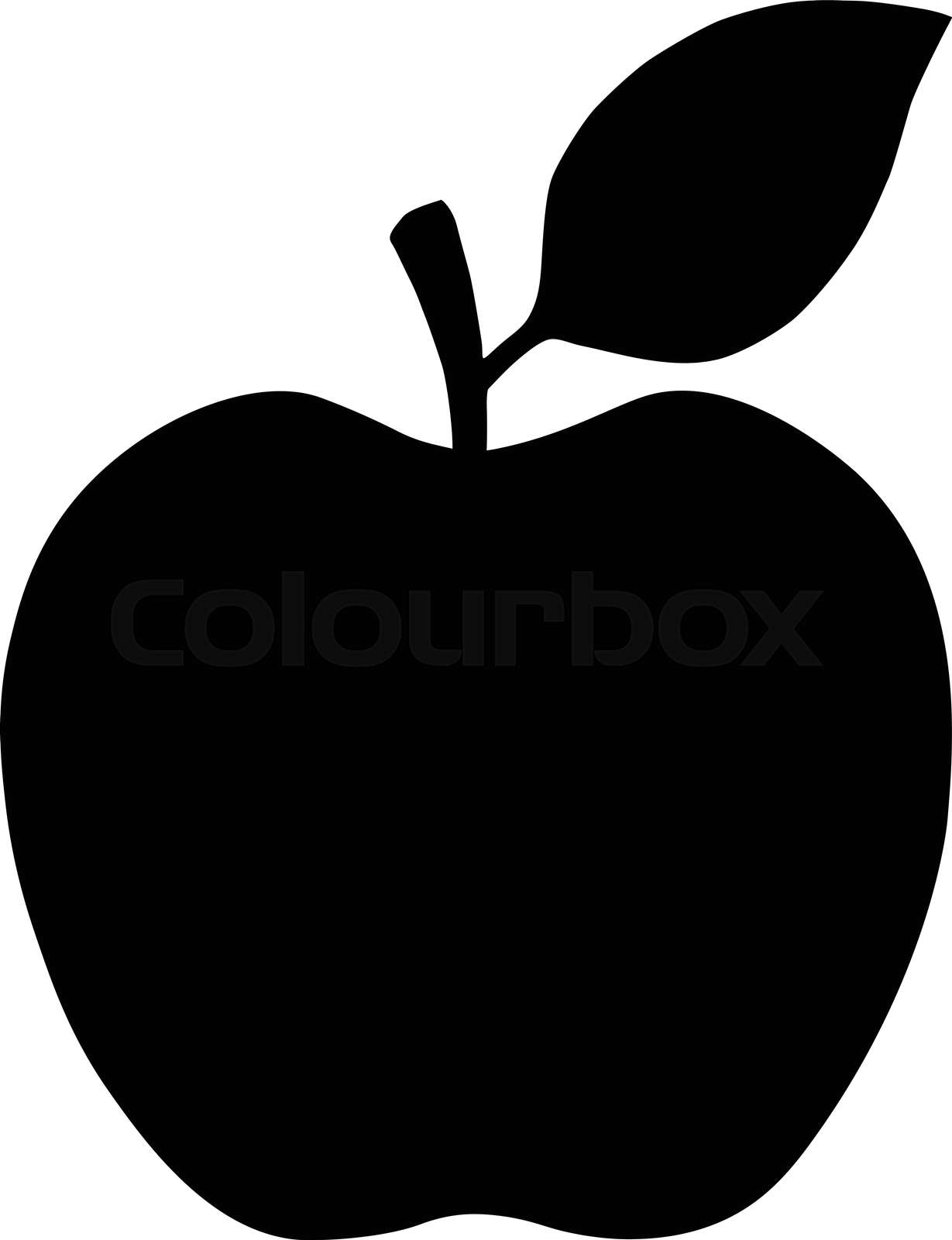 apple-symbol-black-silhouette-isolated-on-white-vector-outline-icon