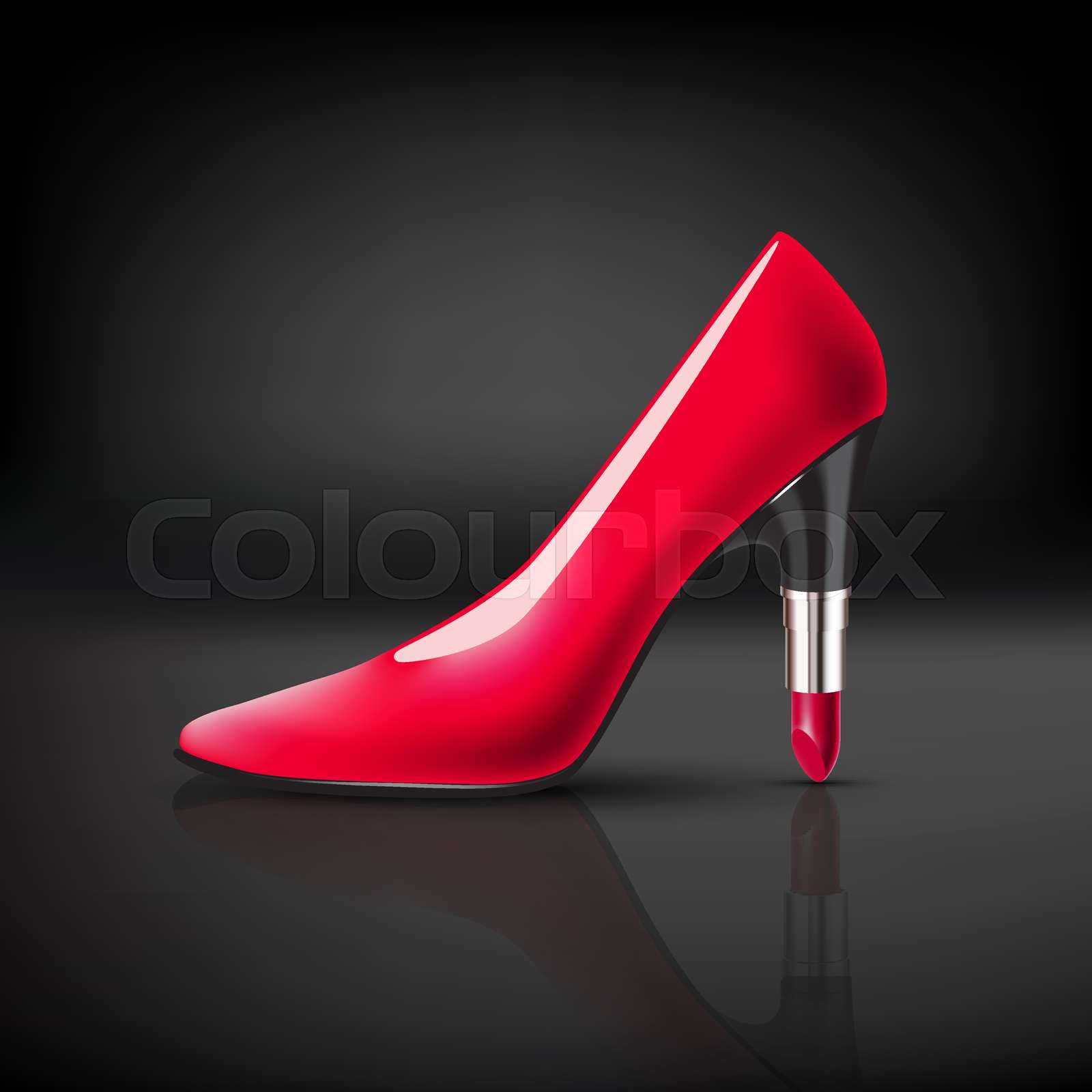 womens shoe with lipstick heel Stock vector Colourbox
