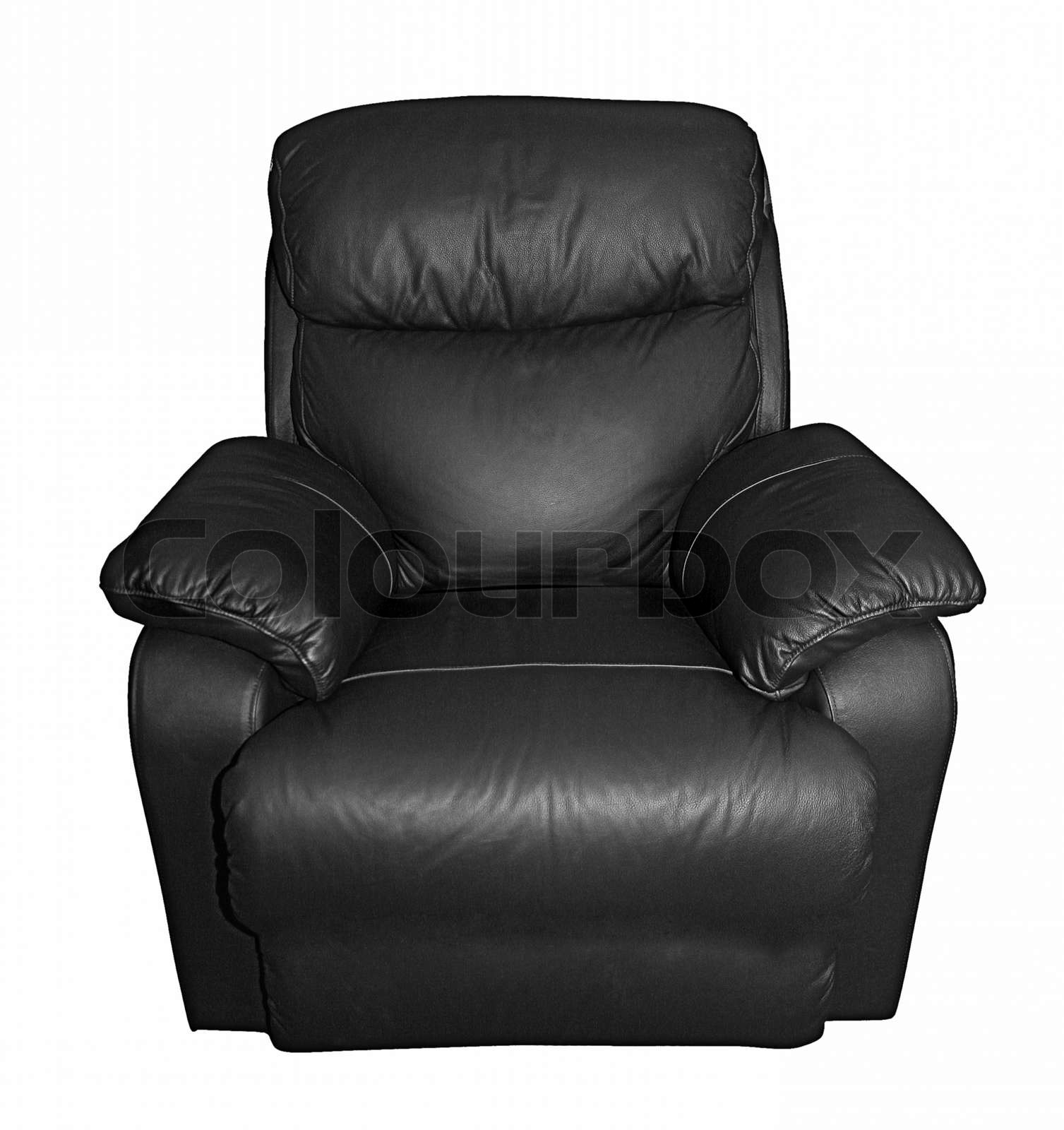 expensive leather arm chair isolated on white Stock image Colourbox