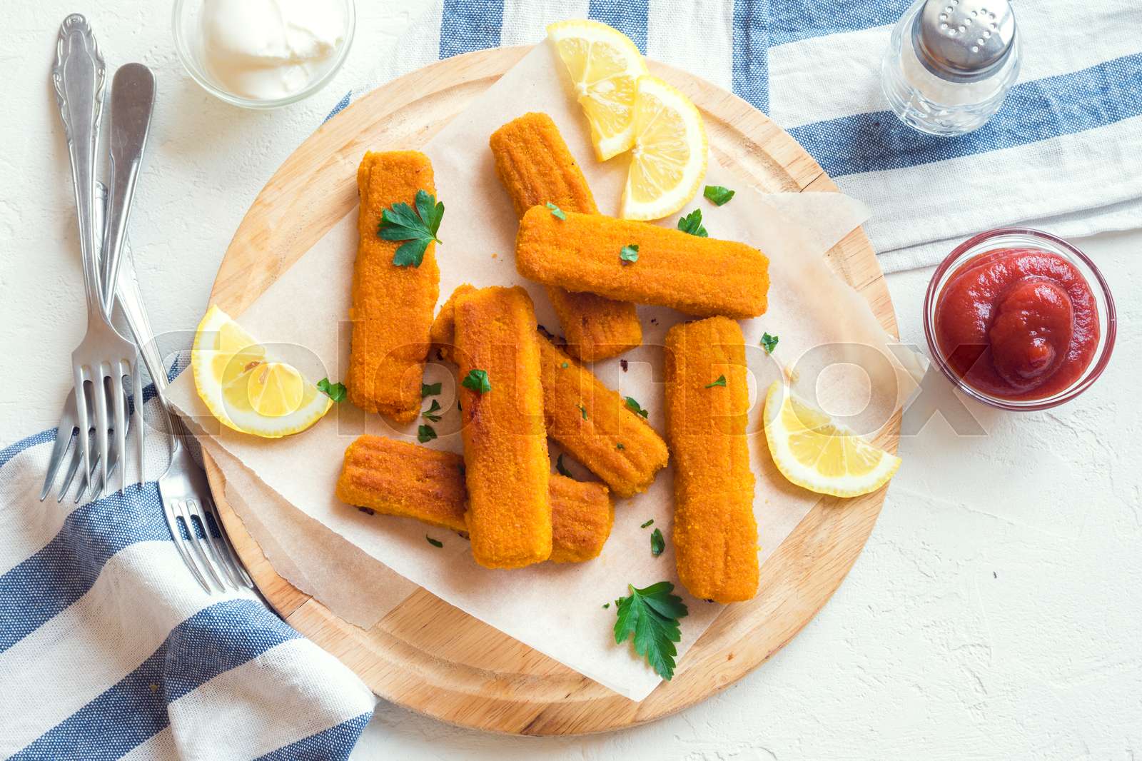 Fried Fish Sticks | Stock image | Colourbox